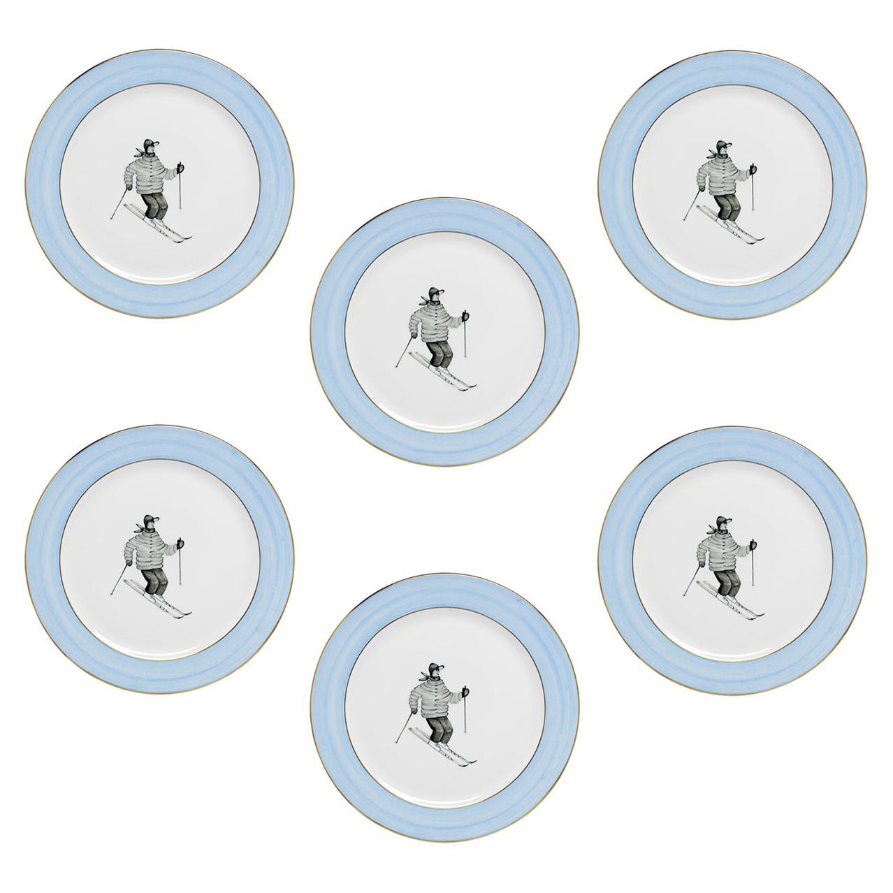 Country Style Set of Six Hand Painted Soup Plates Sofina Boutique Kitzbühel