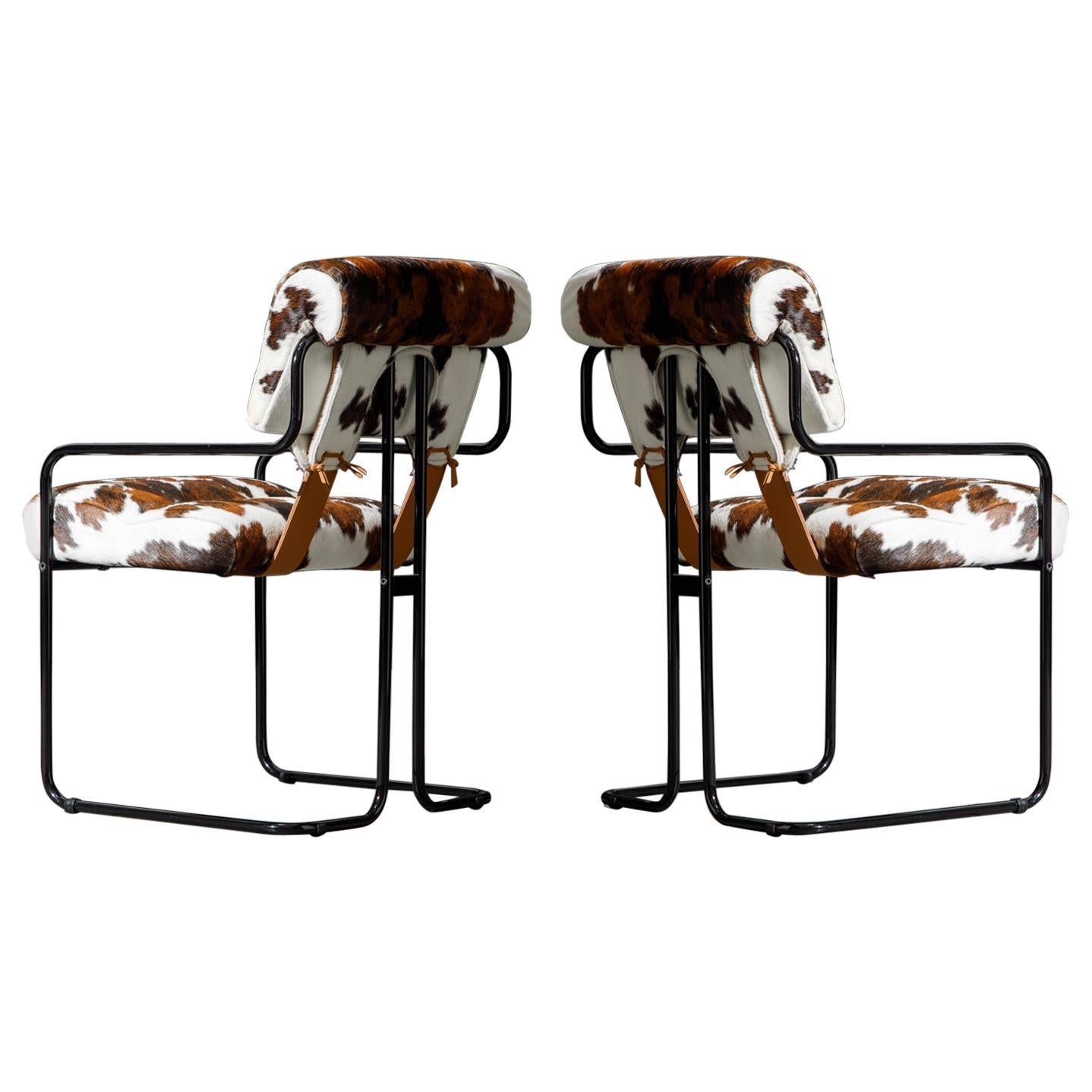 Set of Six Cowhide Tucroma Armchairs by Guido Faleschini for Mariani, New 12