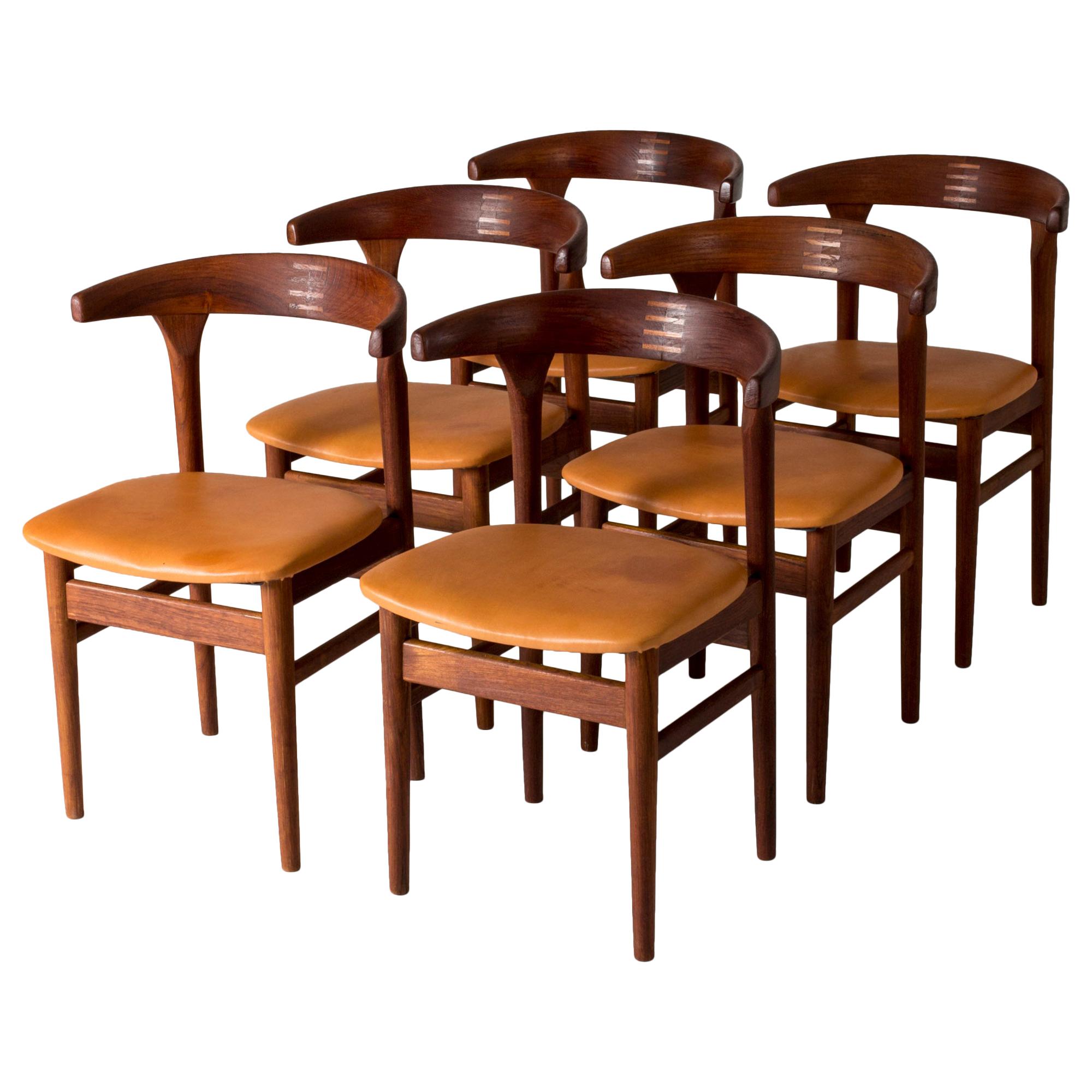 Set of Six "Cowhorn" Chairs by Torbjørn Afdal