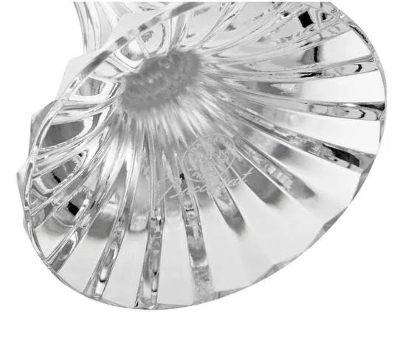 Juego de seis copas de champán de cristal 