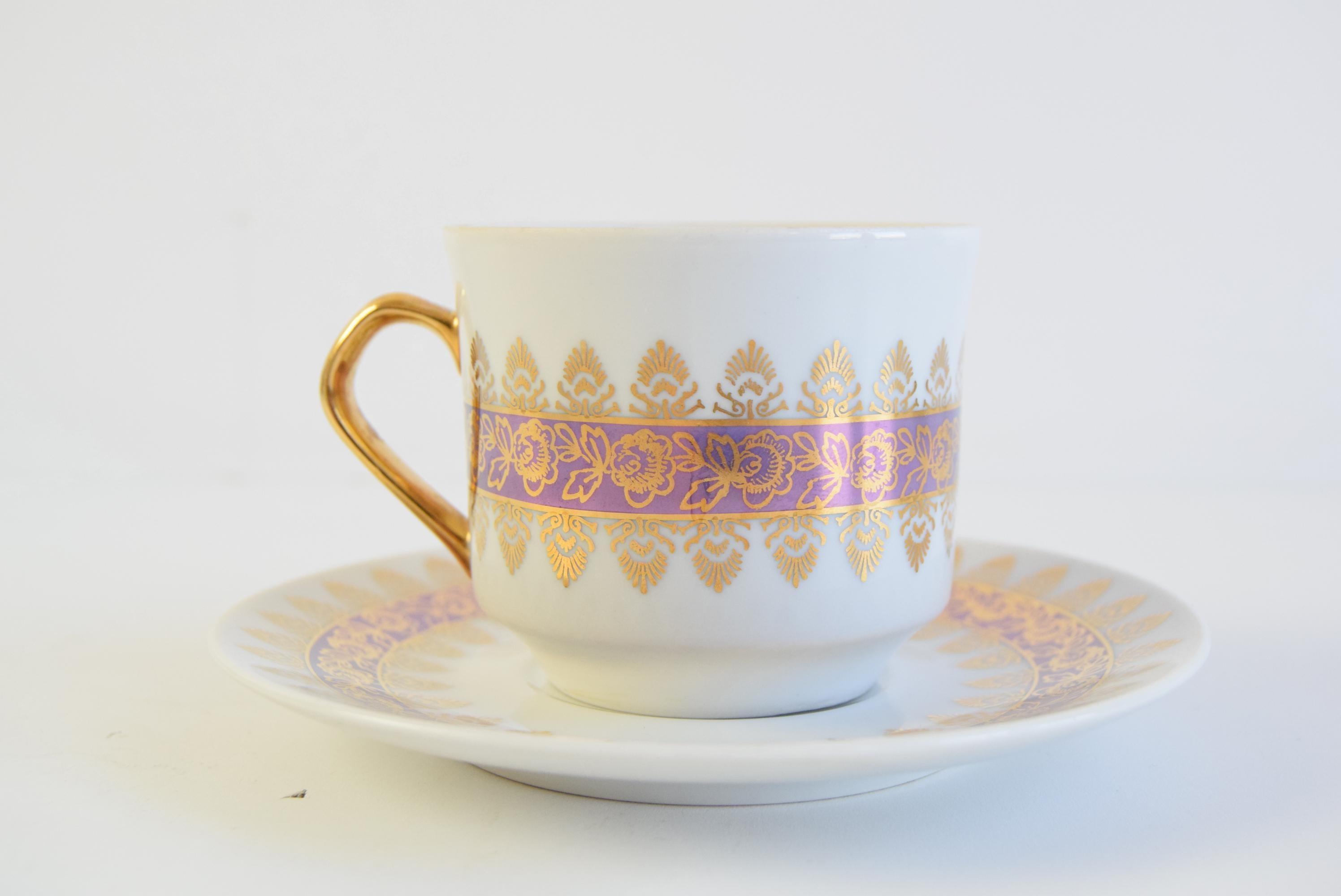 Ensemble de six tasses et soucoupes par Epiag 1950 en vente 9