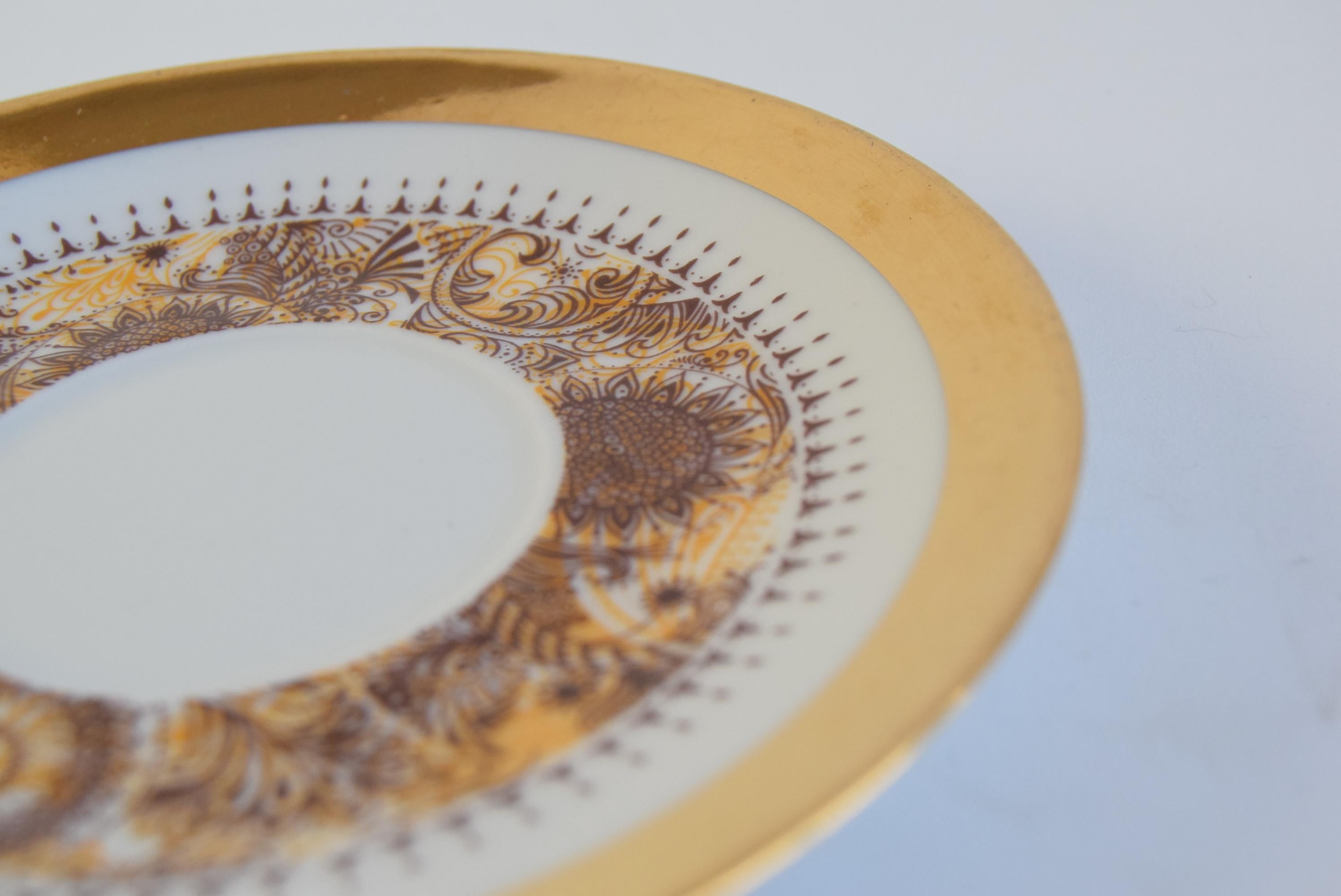 Ensemble de six tasses et soucoupes par Epiag 1950s en vente 5
