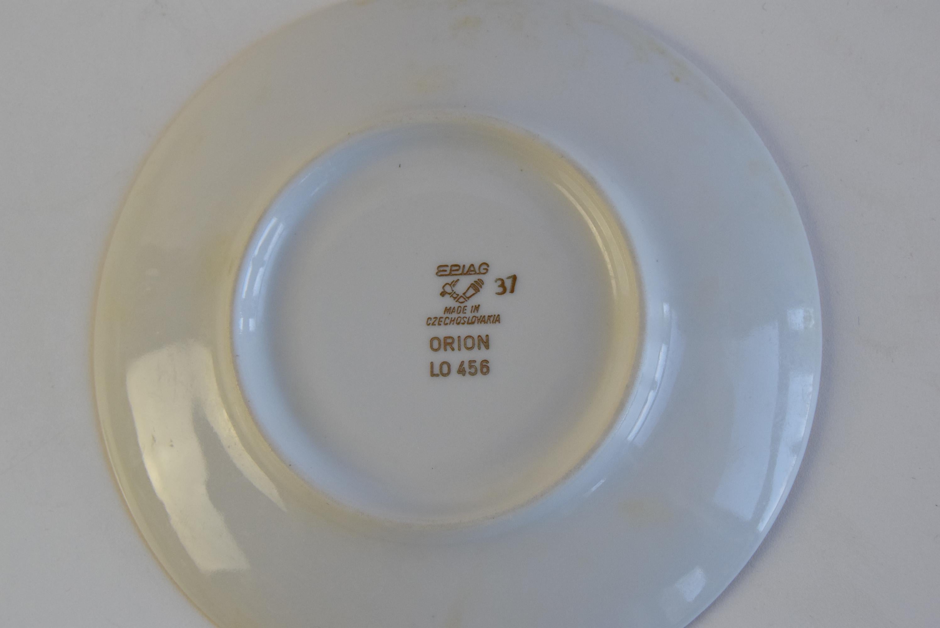 Ensemble de six tasses et soucoupes par Epiag 1950s en vente 6