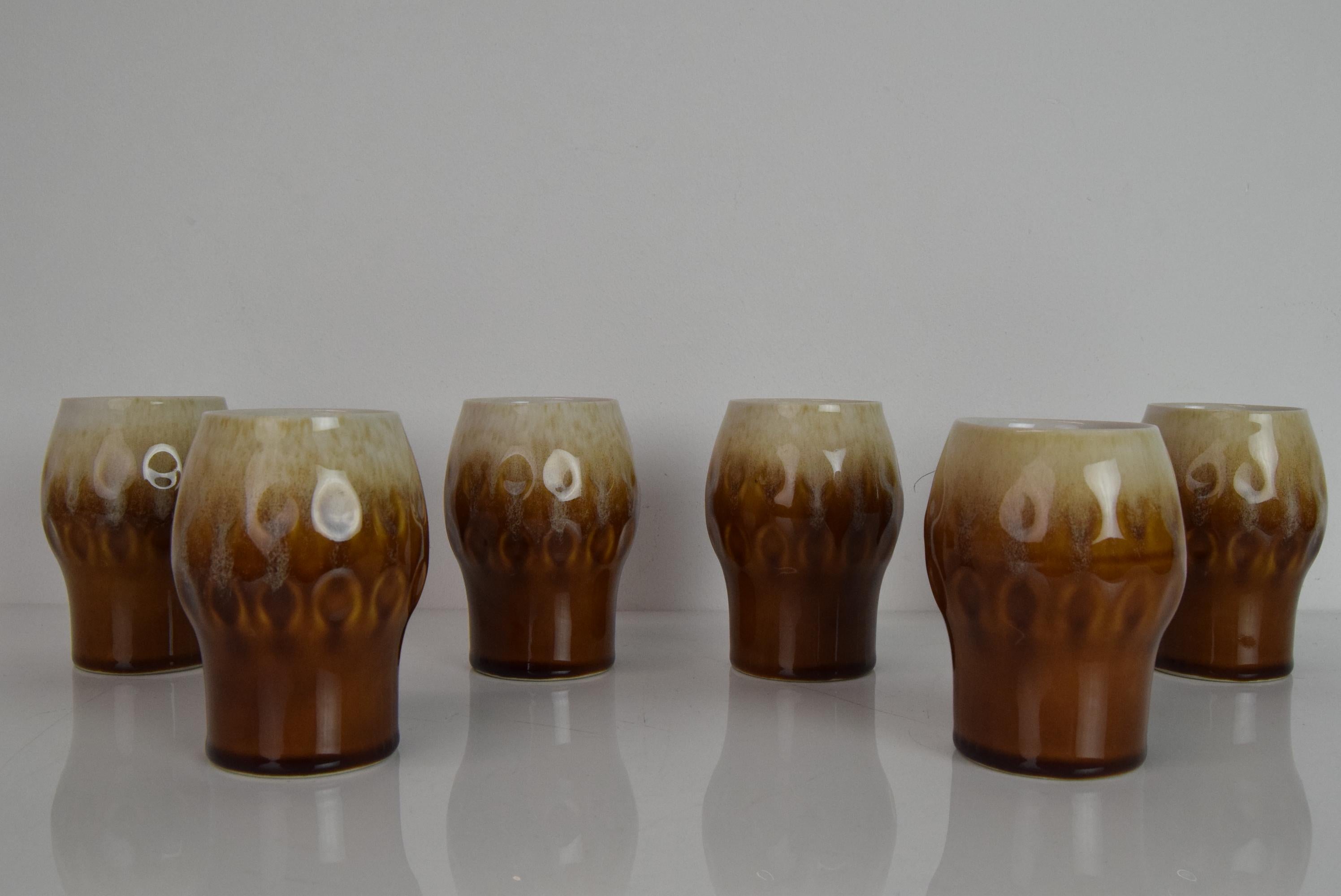 Juego de seis tazas de Ditmar Urbach, alrededor de 1950. Moderno de mediados de siglo en venta