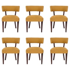 Set of Six Curvaceous Dining Chairs by Gilbert Rohde Refinished & Reupholstered