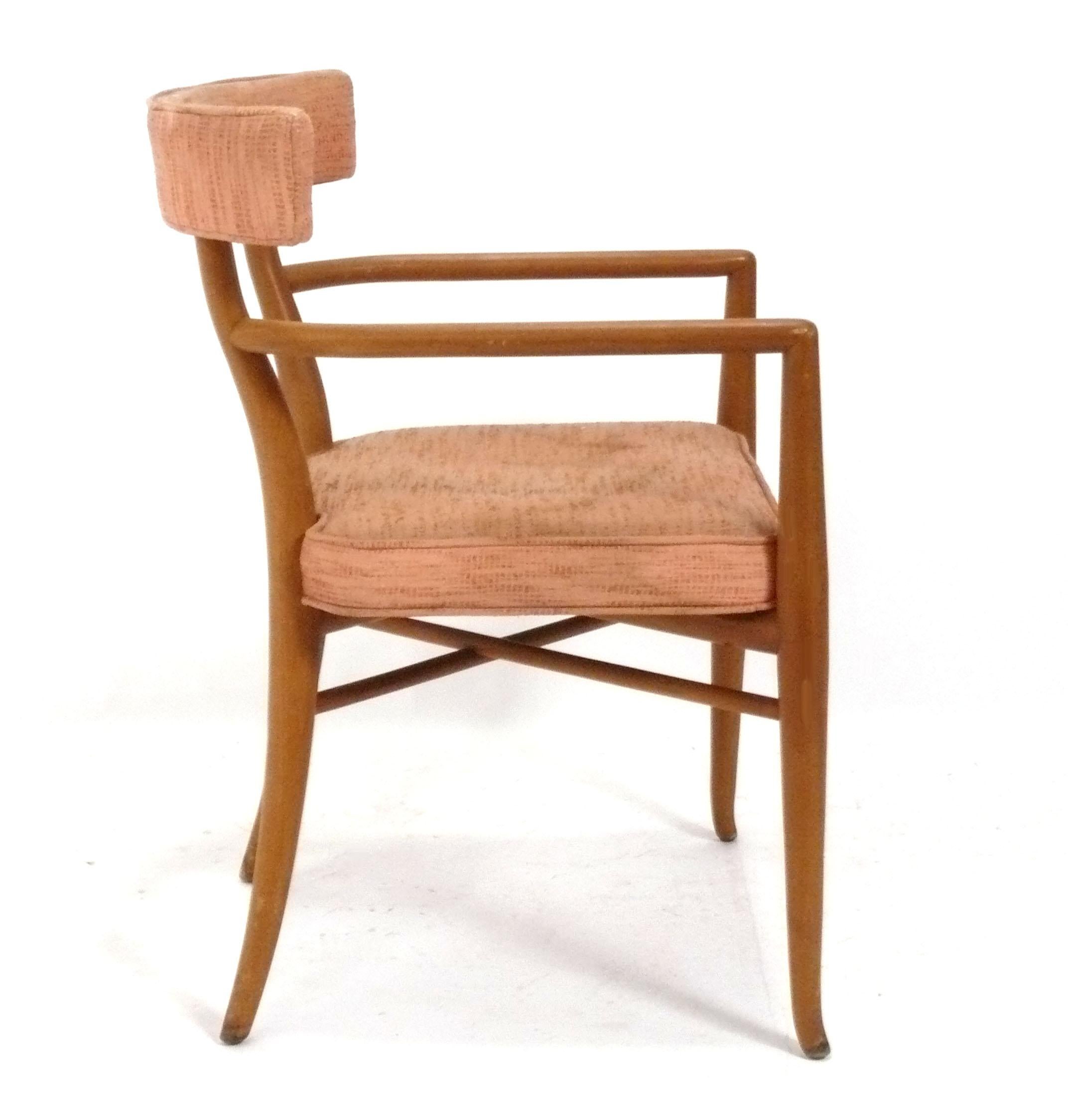 Mid-Century moderno Set di sei sedie da pranzo curve di AT&T. Robsjohn-Gibbings in vendita