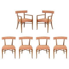 Set di sei sedie da pranzo curve di AT&T. Robsjohn-Gibbings