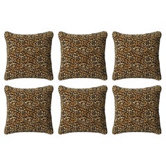Set of Six Cushion In Leopard Print
