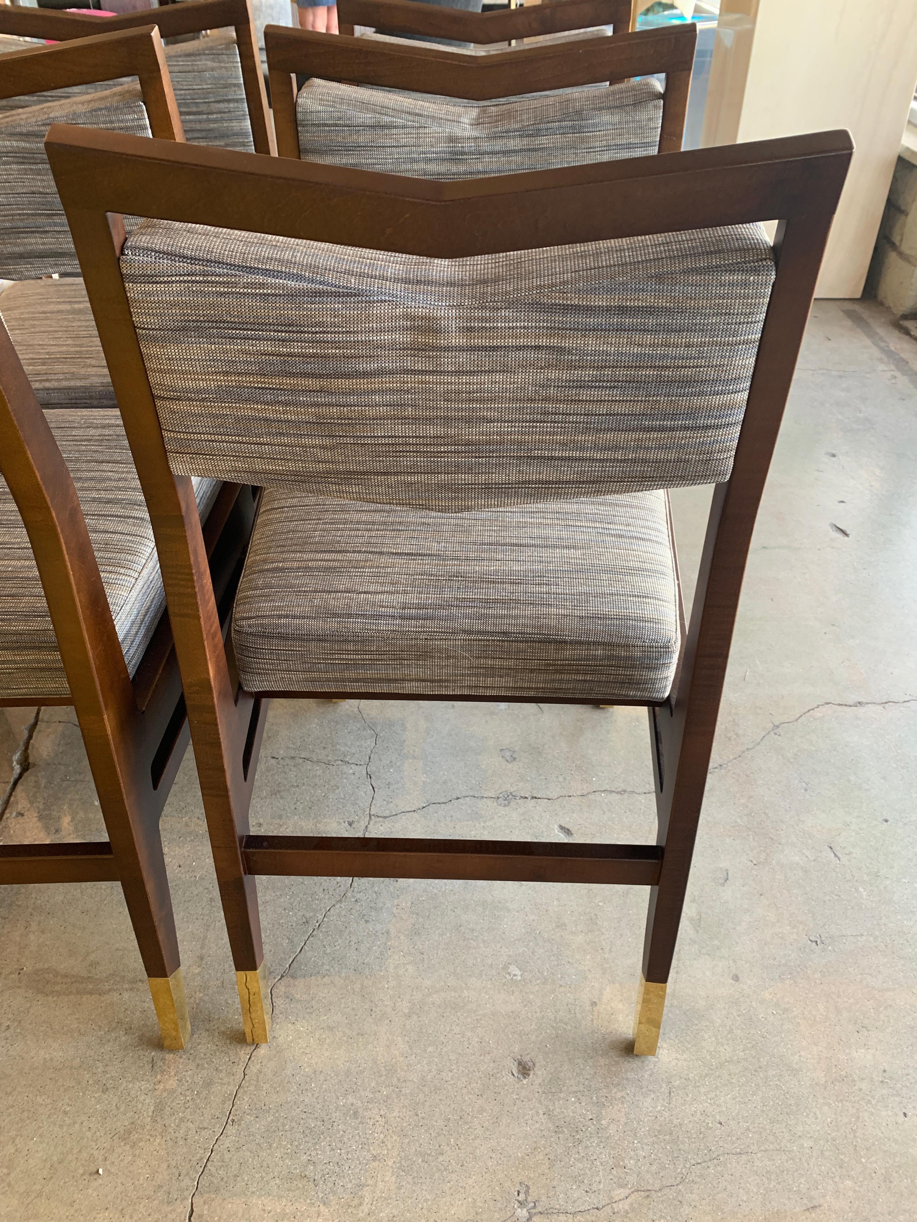 Set of Six Custom Made Dining Chairs For Sale 2