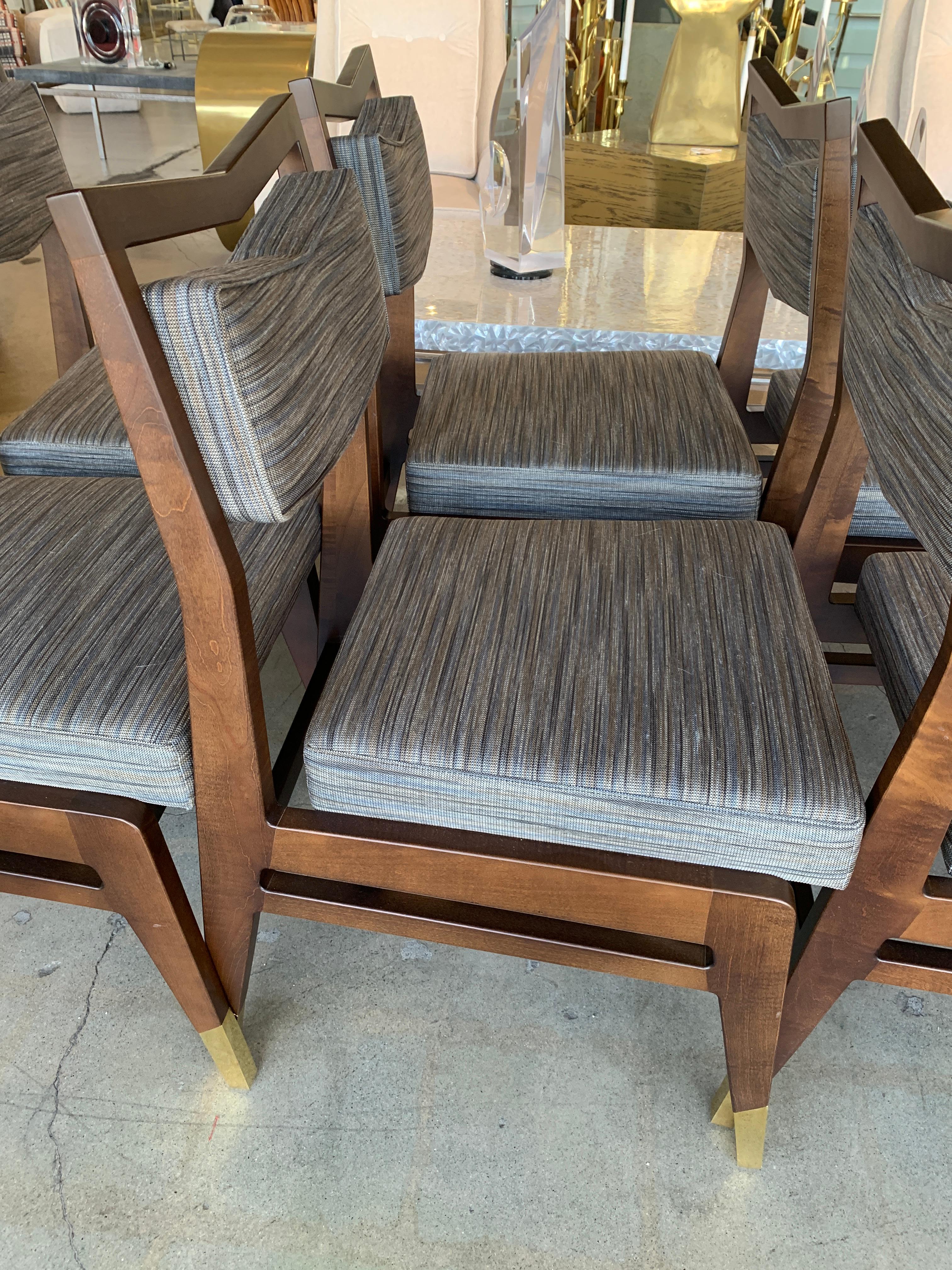Set of Six Custom Made Dining Chairs For Sale 6