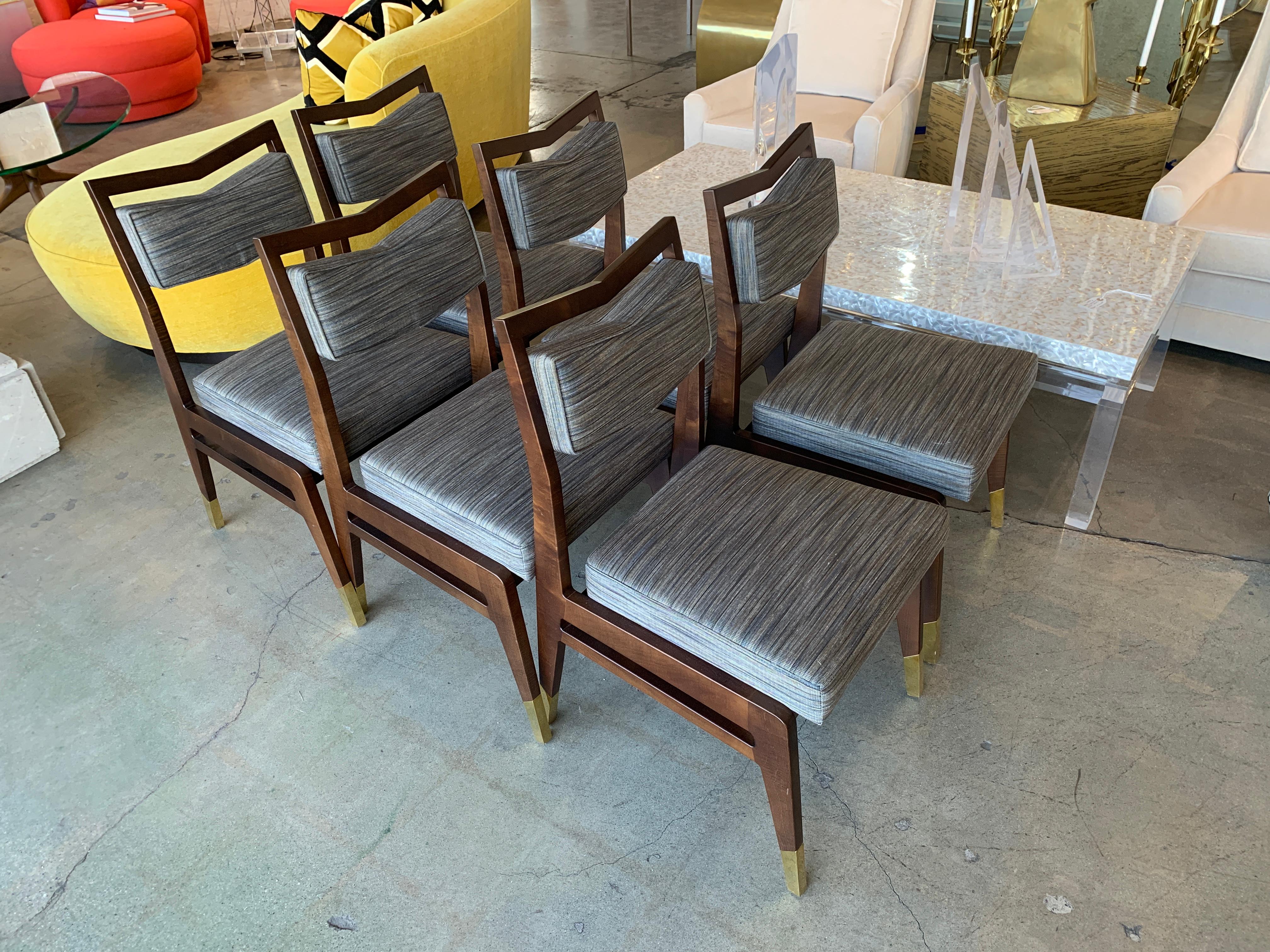 Set of Six Custom Made Dining Chairs For Sale 7