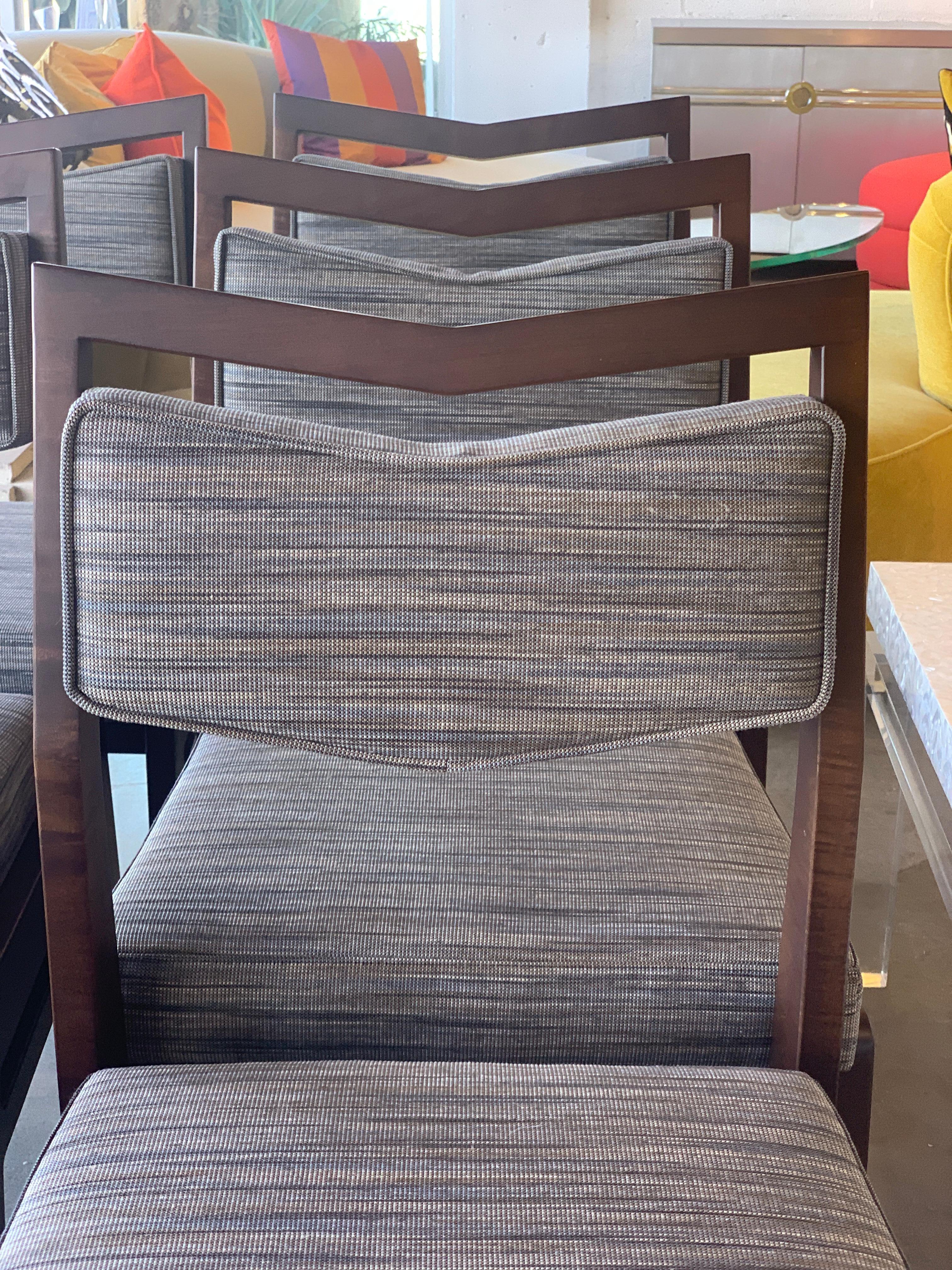 Ensemble de six chaises de salle à manger faites sur mesure Bon état - En vente à Palm Springs, CA