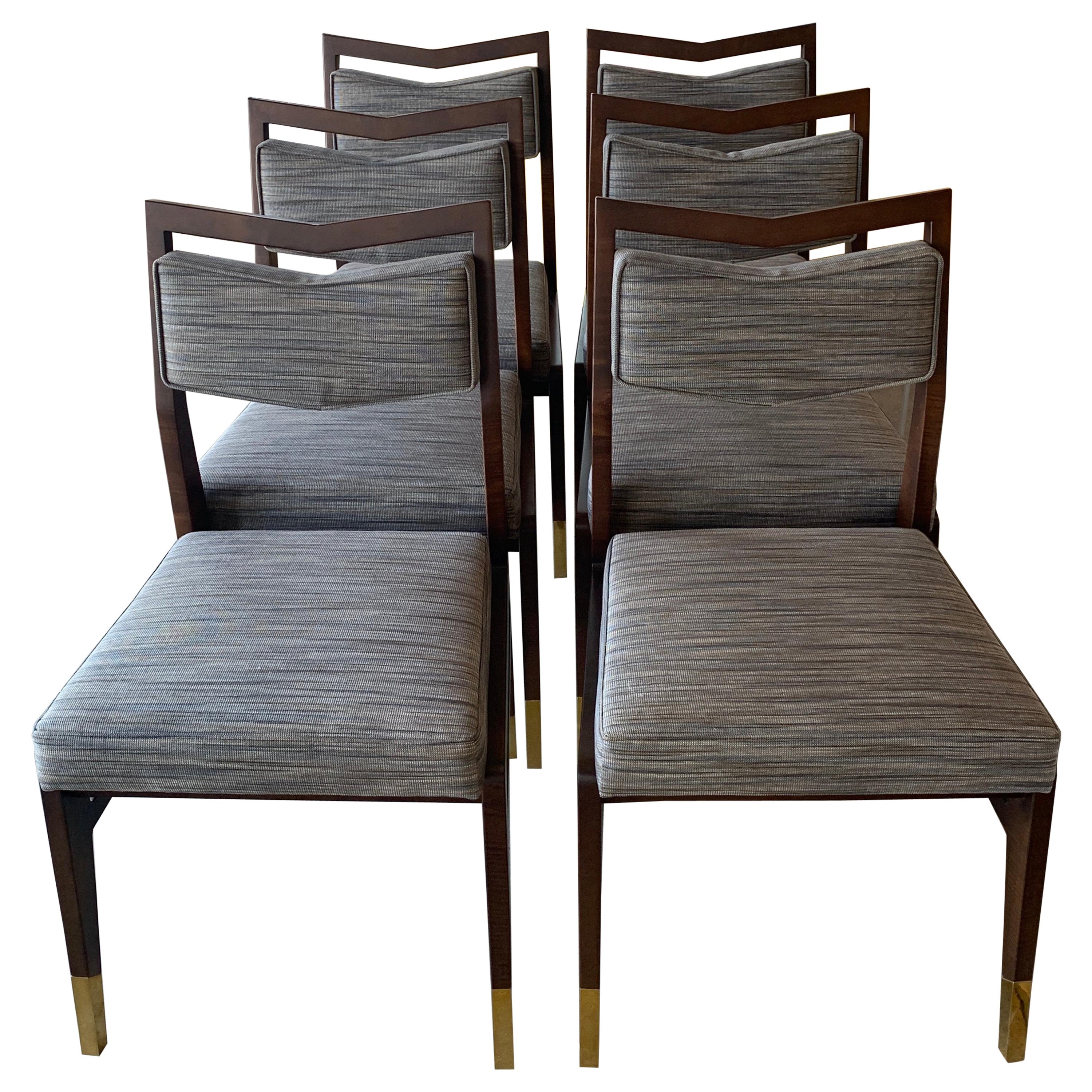 Set of Six Custom Made Dining Chairs