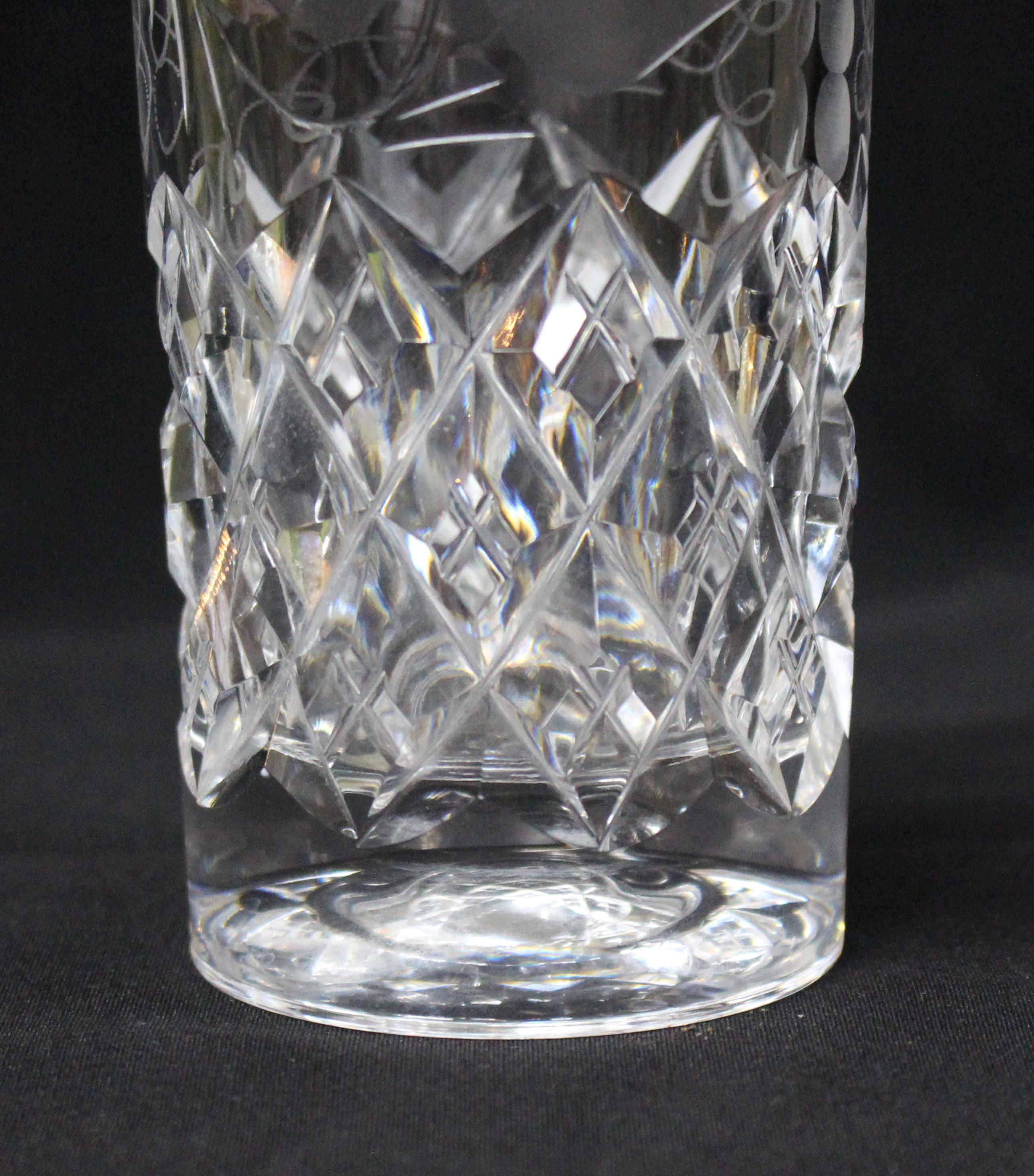 lead crystal highball glasses