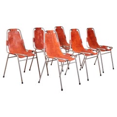Stapelstühle von Les Arcs der Charlotte Perriand Fame, Sechser-Set, 1960er Jahre