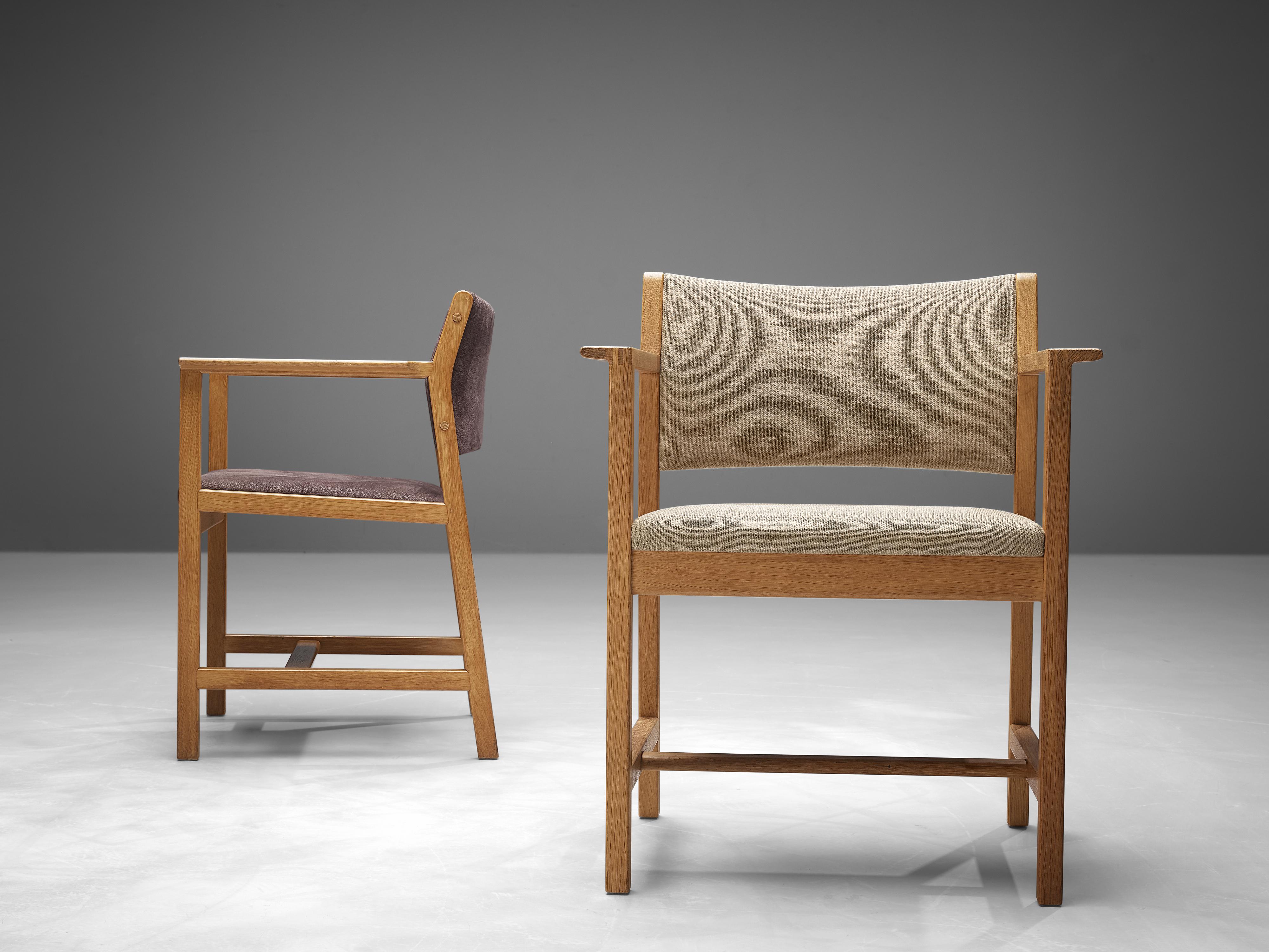 Børge Morgensen for Fredericia Set of Six Armchairs in Oak In Good Condition In Waalwijk, NL