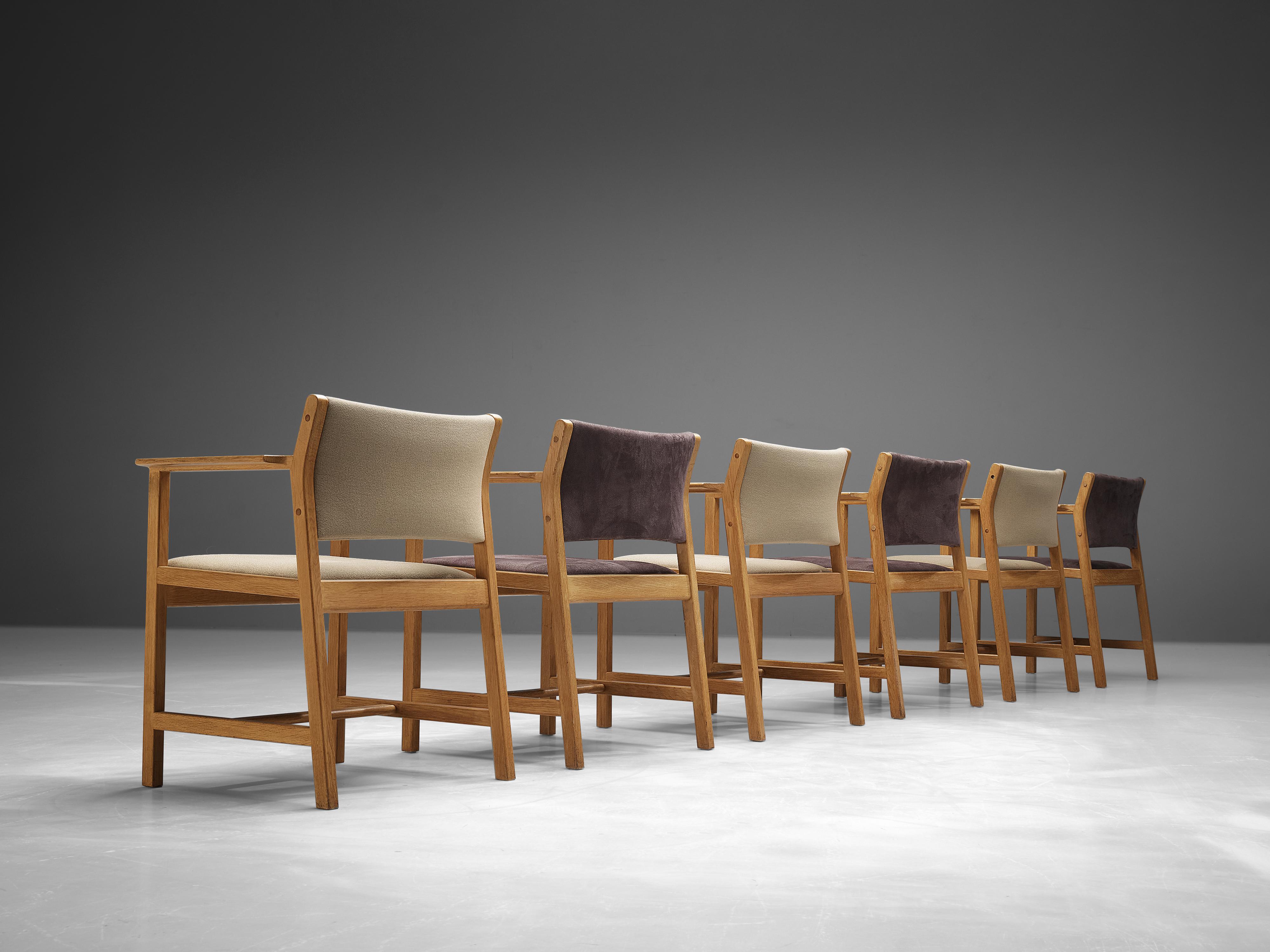 Børge Morgensen for Fredericia Set of Six Armchairs in Oak 2
