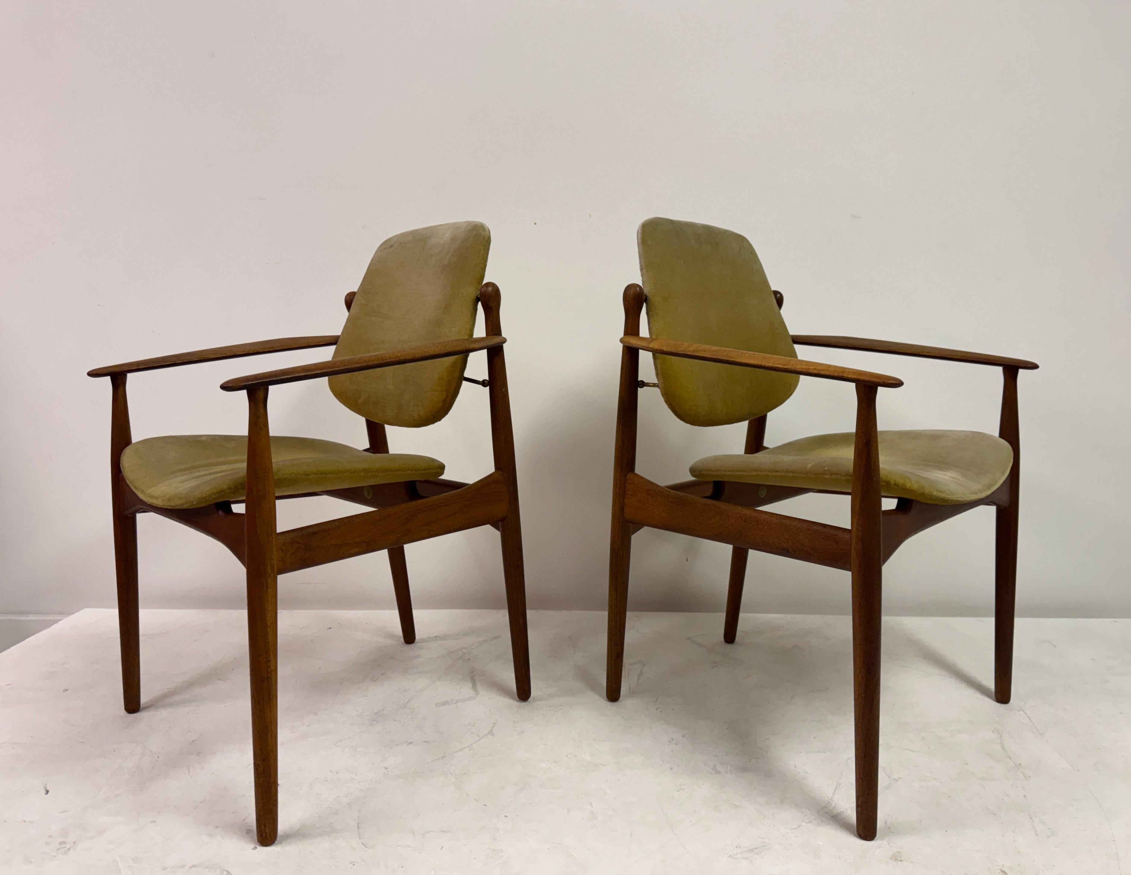 Set of Six Danish Dining Chairs by Arne Vodder for France and Daverkosen, 1960s im Angebot 3