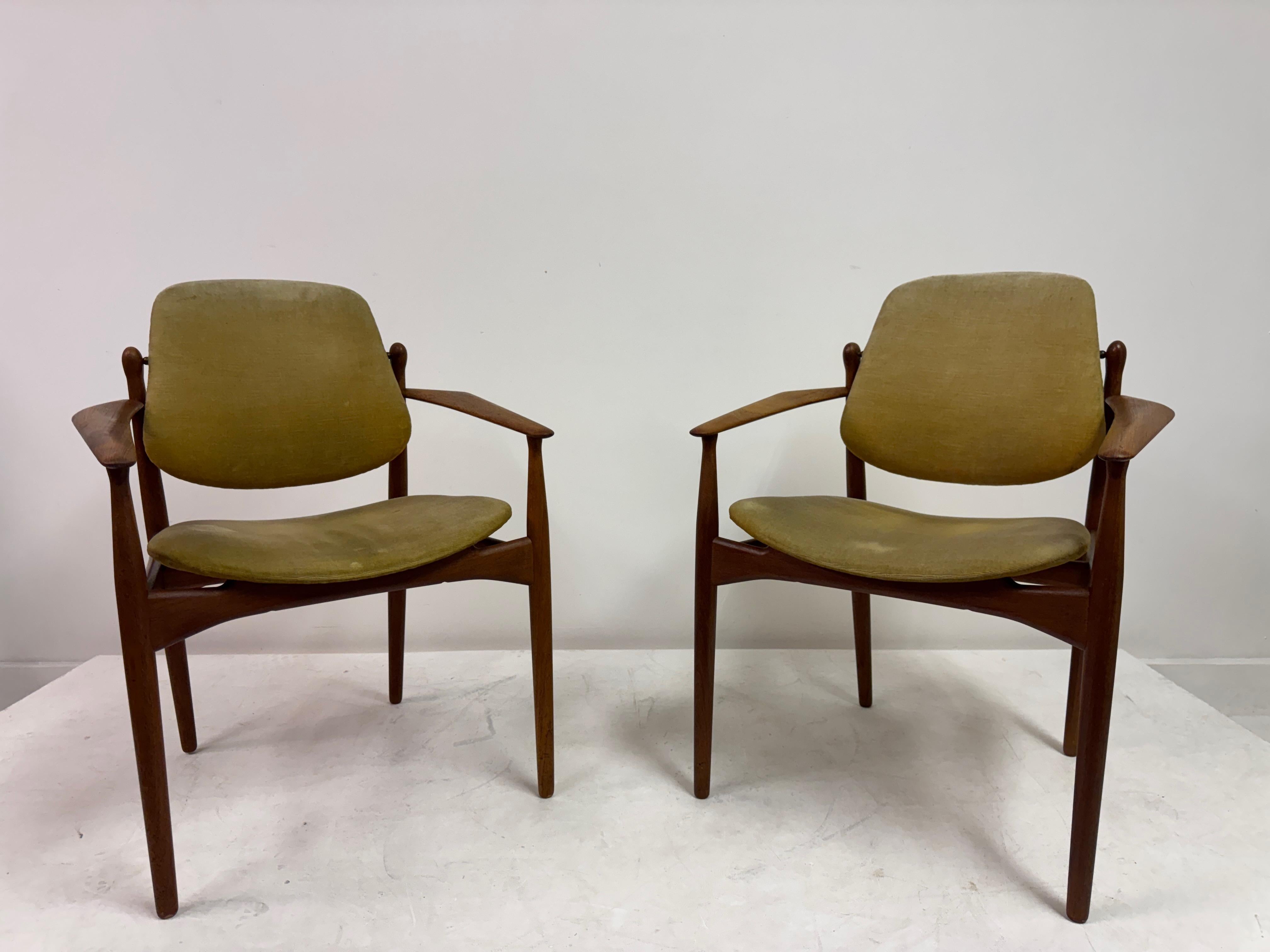 Set of Six Danish Dining Chairs by Arne Vodder for France and Daverkosen, 1960s (Dänisch) im Angebot