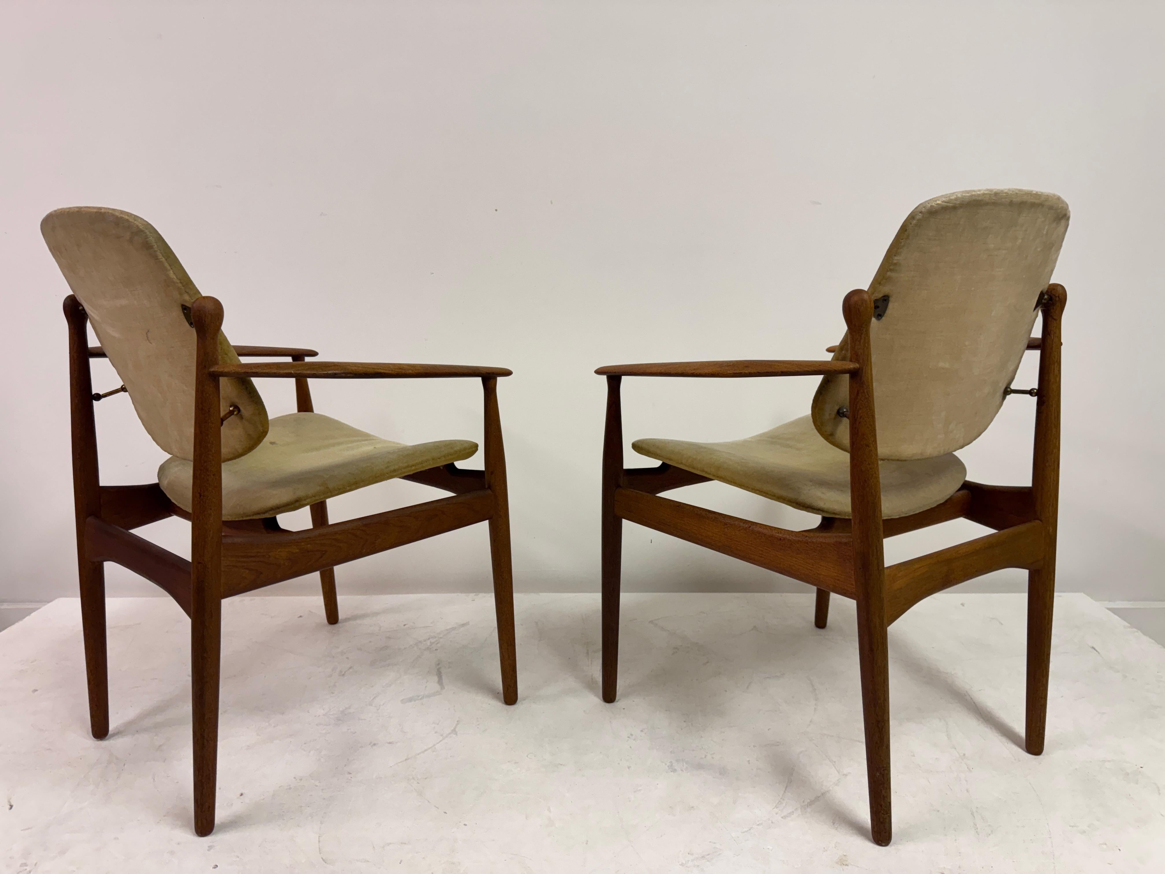 Set of Six Danish Dining Chairs by Arne Vodder for France and Daverkosen, 1960s (20. Jahrhundert) im Angebot