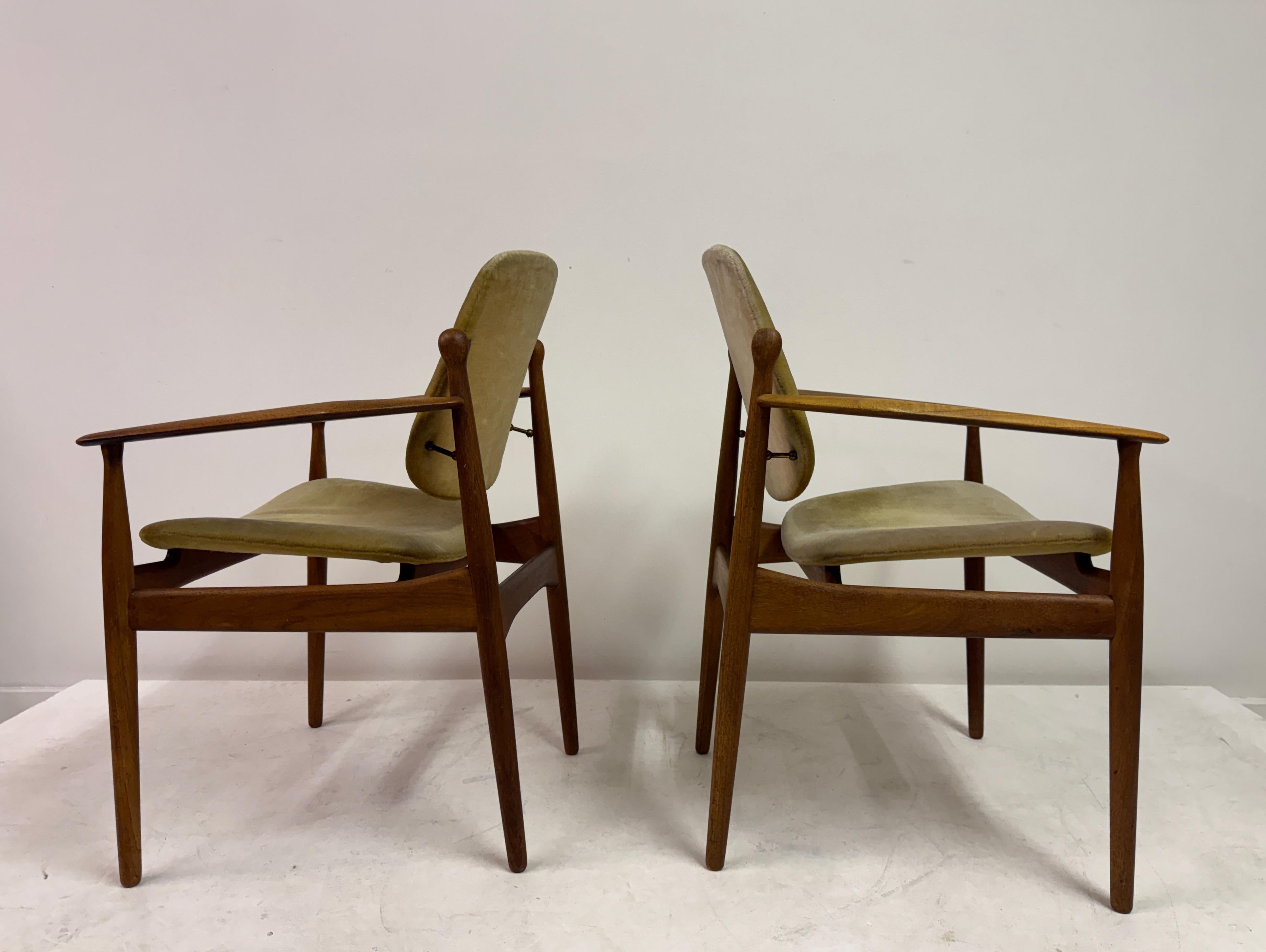 Set of Six Danish Dining Chairs by Arne Vodder for France and Daverkosen, 1960s im Angebot 1