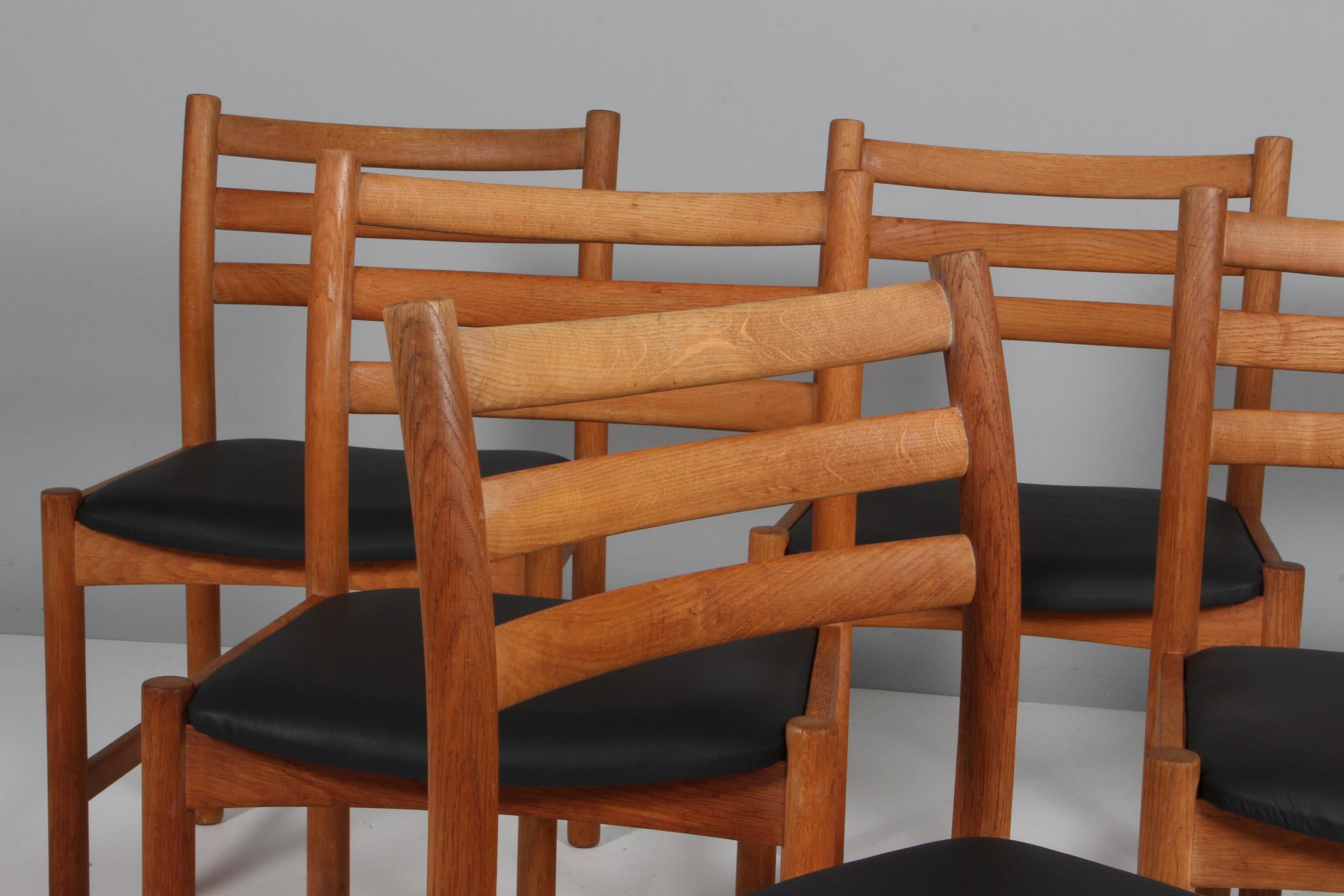 Scandinavian Modern Set of six Danish Dining Chairs by Poul Volther for Sorø Stolefabrik, Model 350