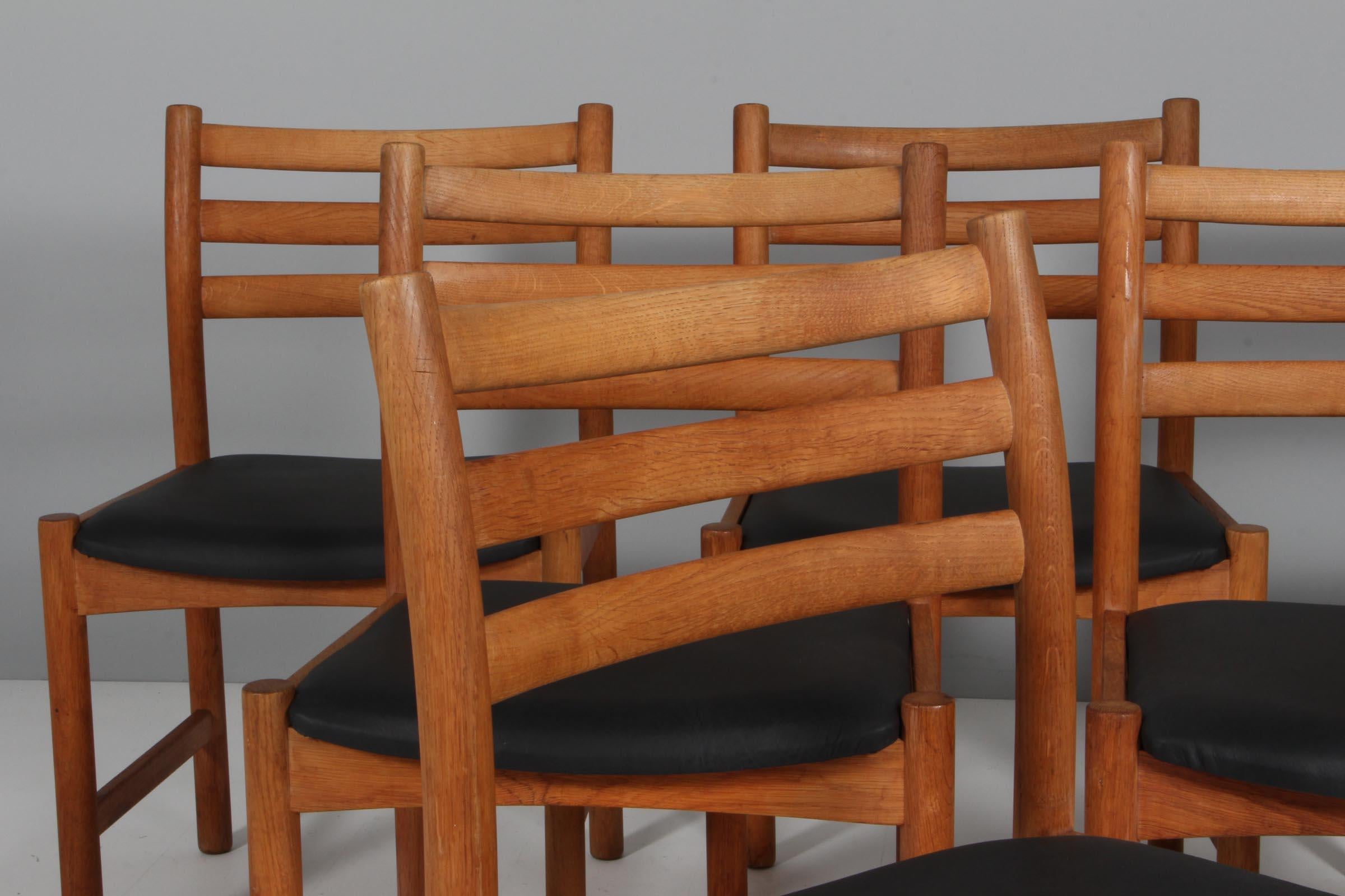Scandinavian Modern Set of six Danish Dining Chairs by Poul Volther for Sorø Stolefabrik, Model 350