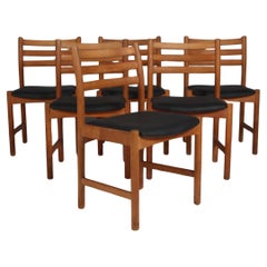 Ensemble de six chaises de salle à manger danoises par Poul Volther pour Sorø Stolefabrik, modèle 350