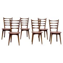 Retro set of six Danish dining chairs