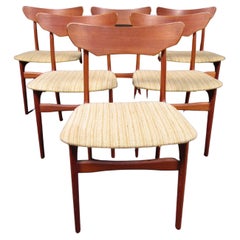 Vintage Set of Six Danish Dining Chairs
