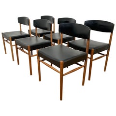 Set of Six Danish Dining Chairs in Oak, circa 1960s