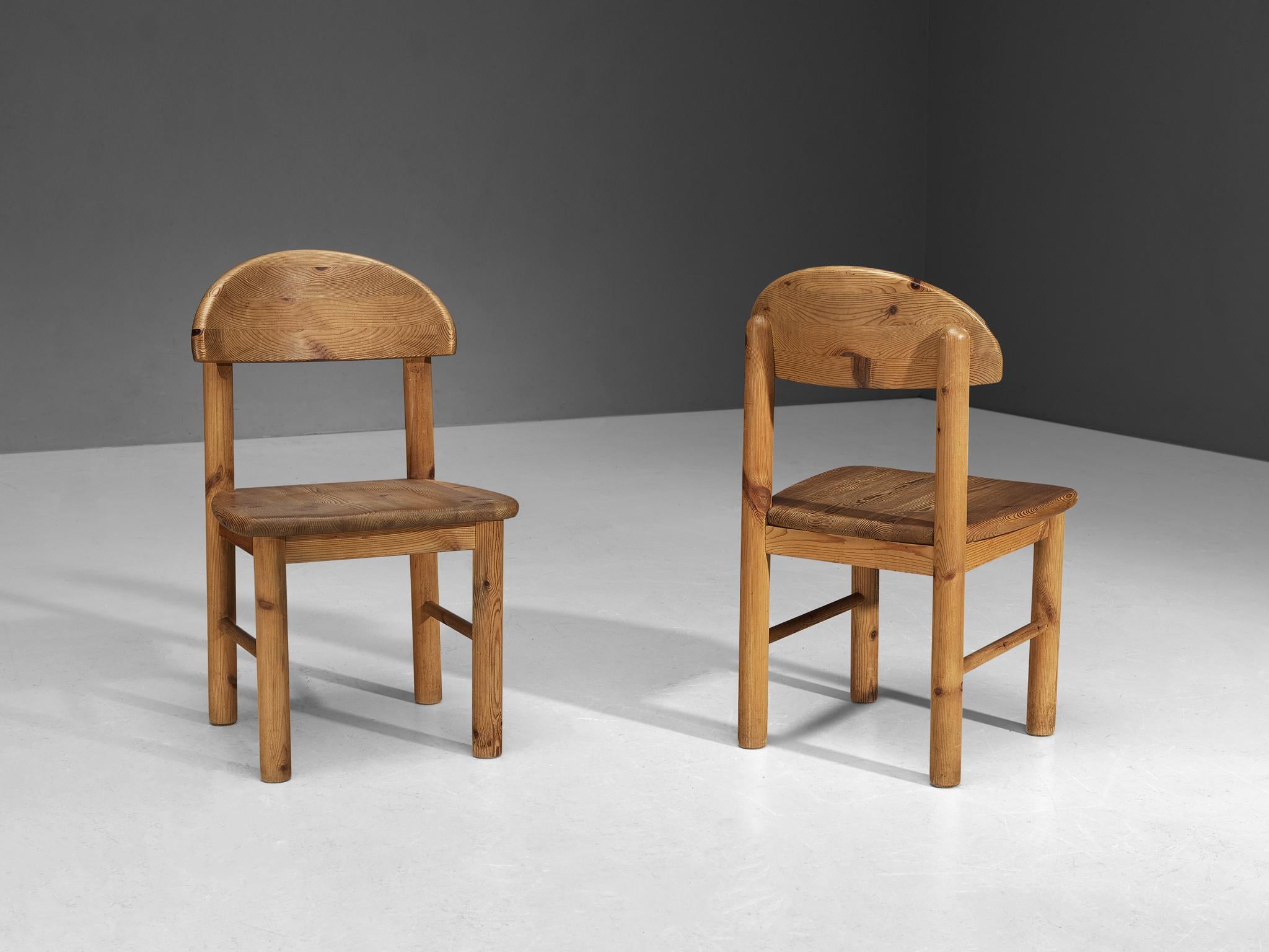 Late 20th Century Set of Six Danish Dining Chairs in Solid Pine