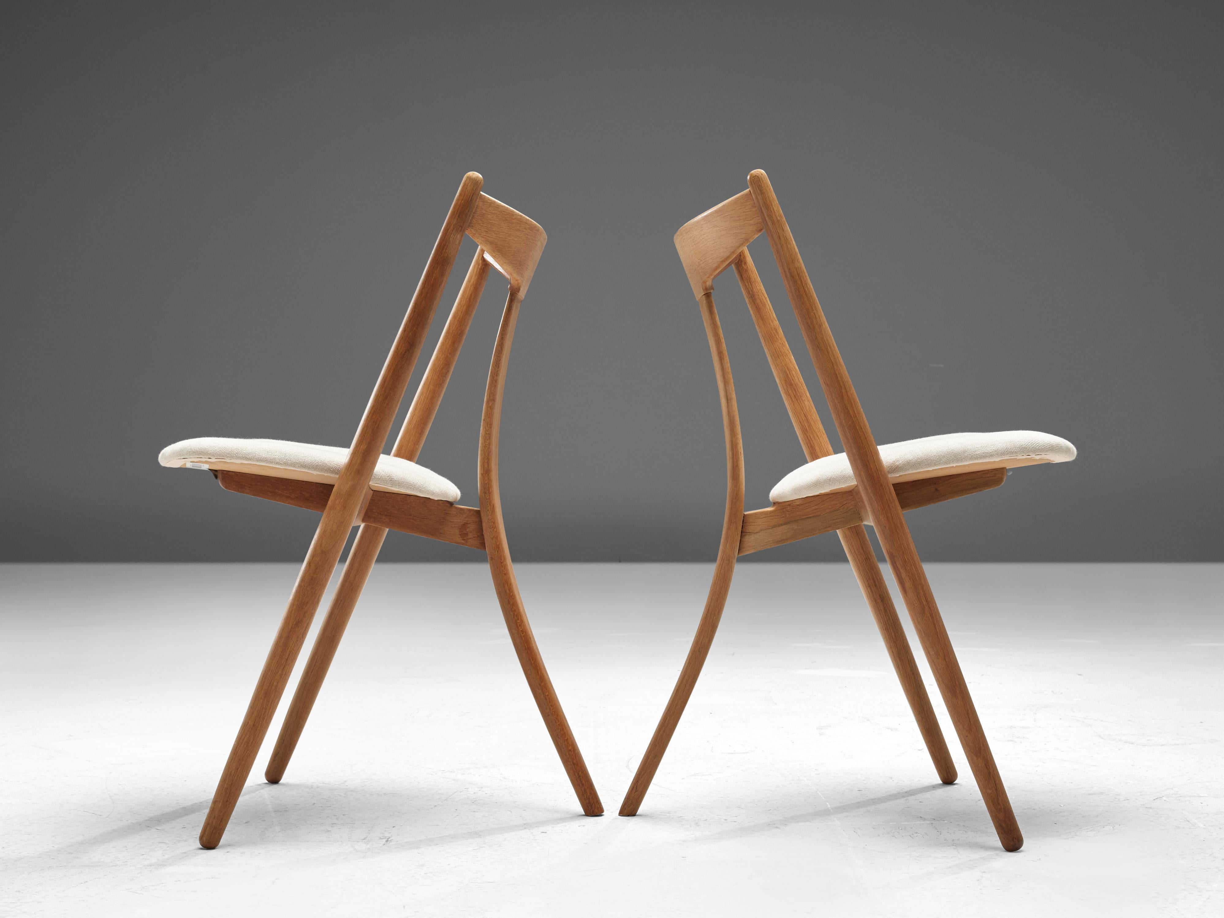 Mid-20th Century Set of Six Danish Dining Chairs in Teak and Oak