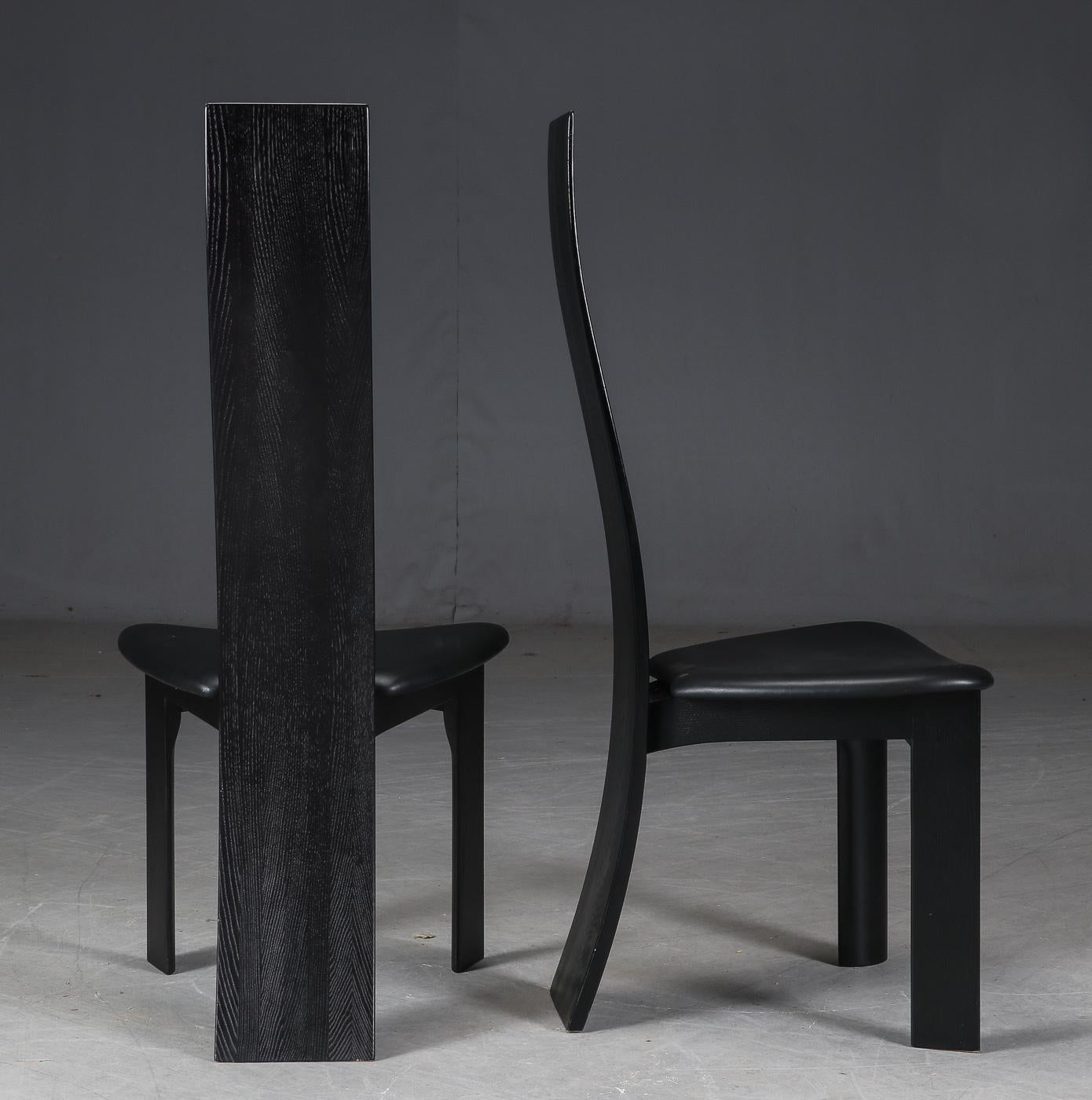 Late 20th Century Danish Ebonized Dining Chairs by Bob og Dries Van Den Berghe
