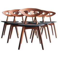 Set of Six Danish Ejvind A Johansson 'Eye' Chairs
