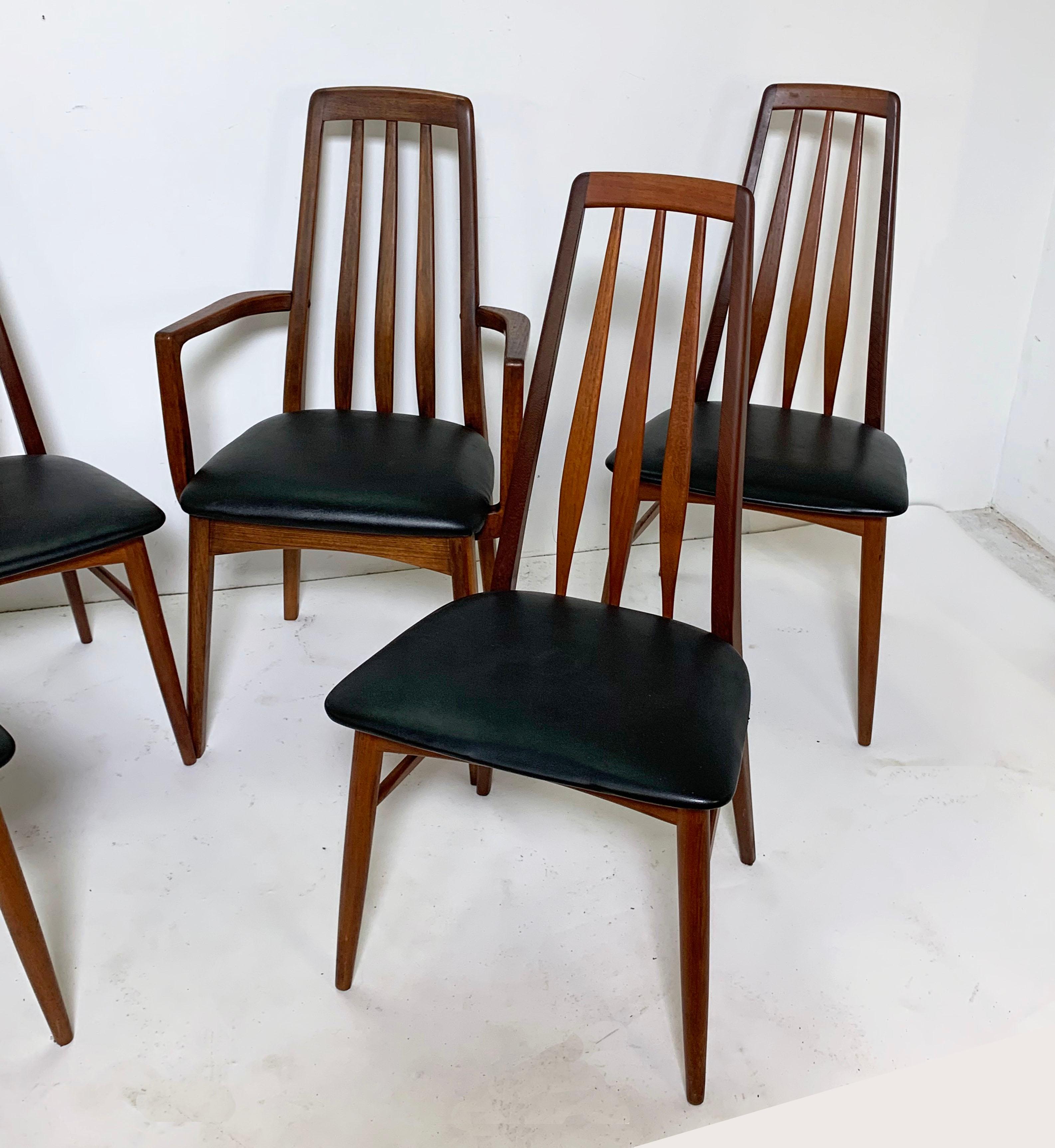 Set of Six Danish High Back Dining Chairs, Koefoeds Hornslet 