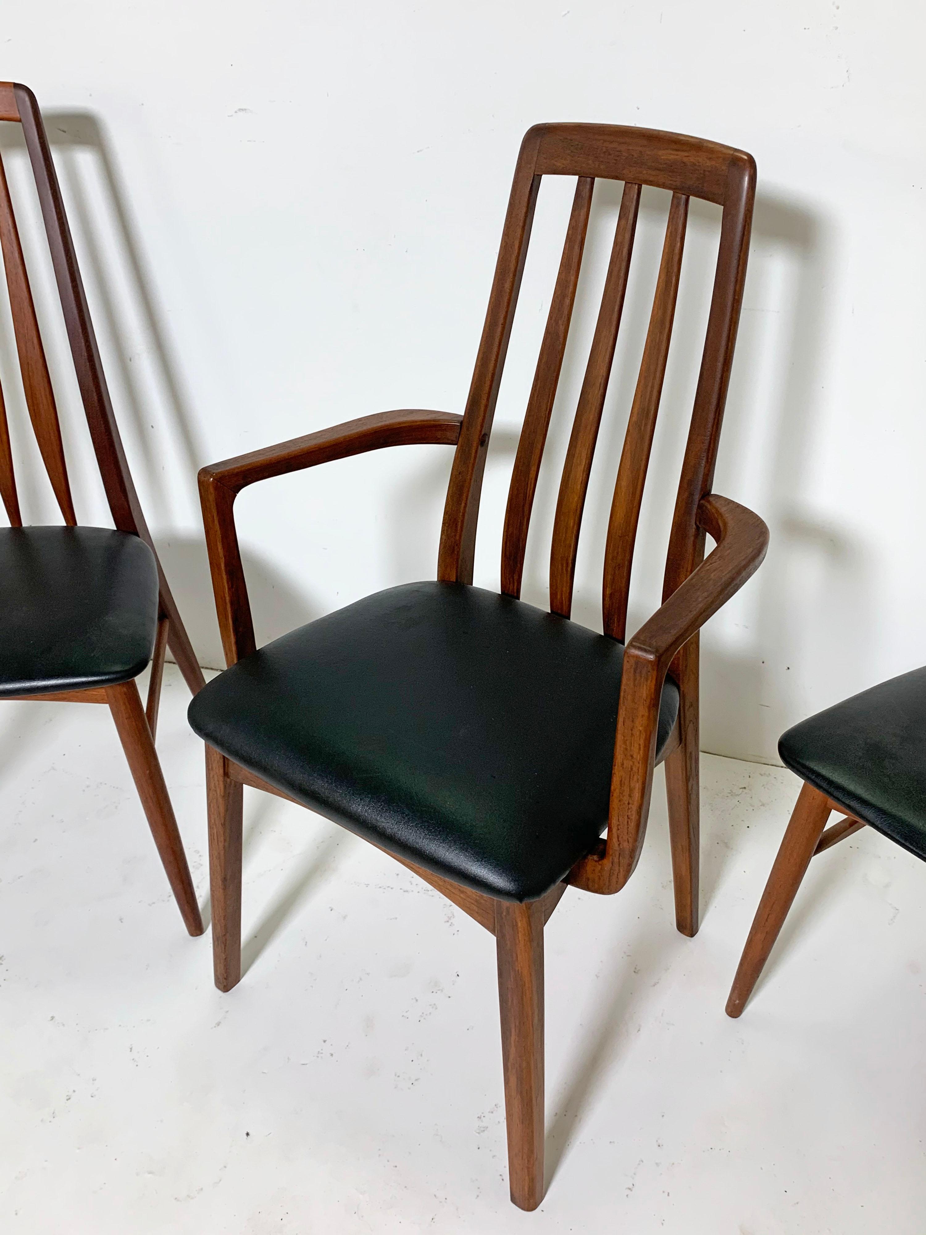 Mid-20th Century Set of Six Danish High Back Dining Chairs, Koefoeds Hornslet 