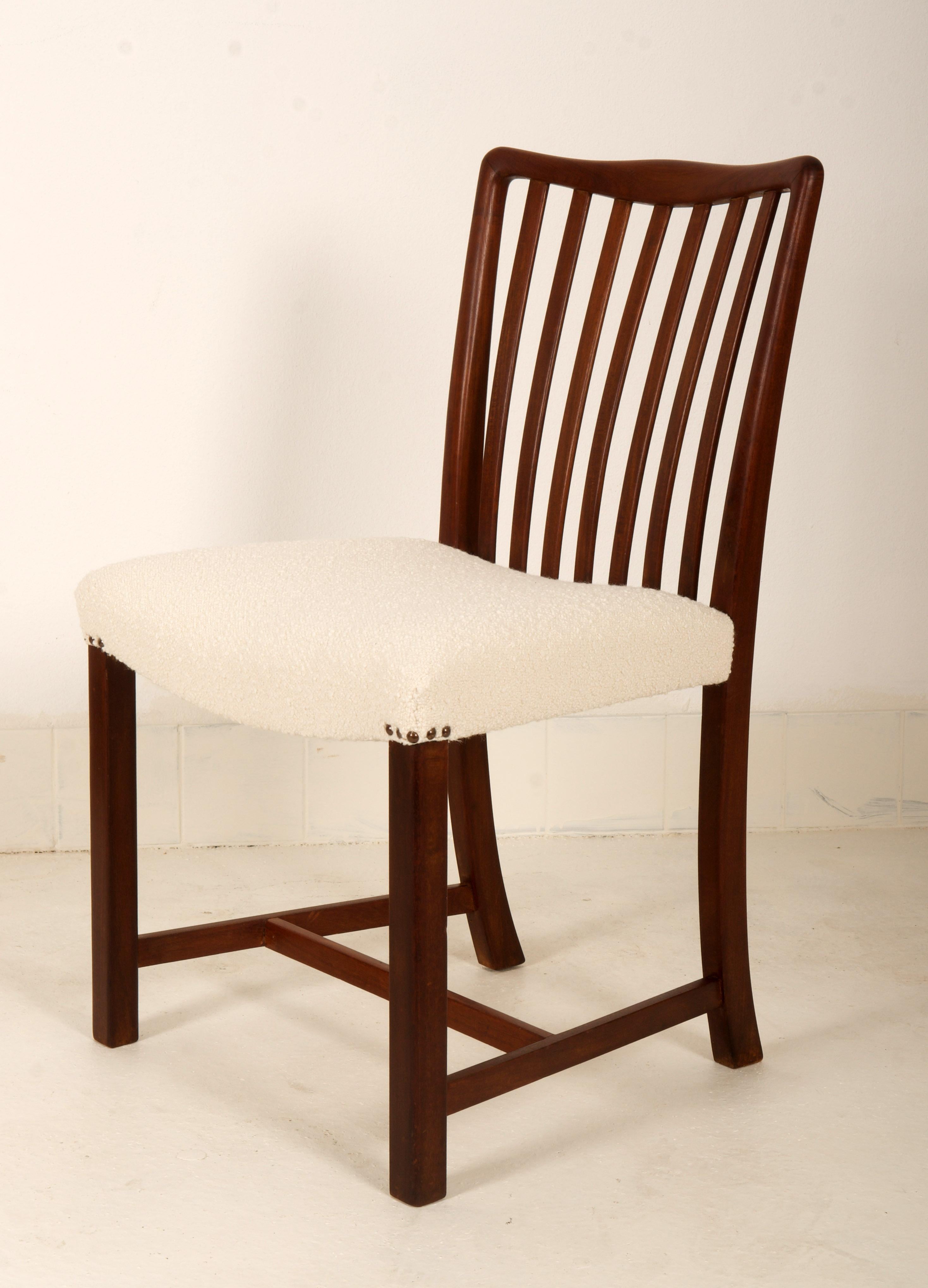 Set of Six Danish Mahogany Dining Chairs by Sondergaard Mobler For Sale 6