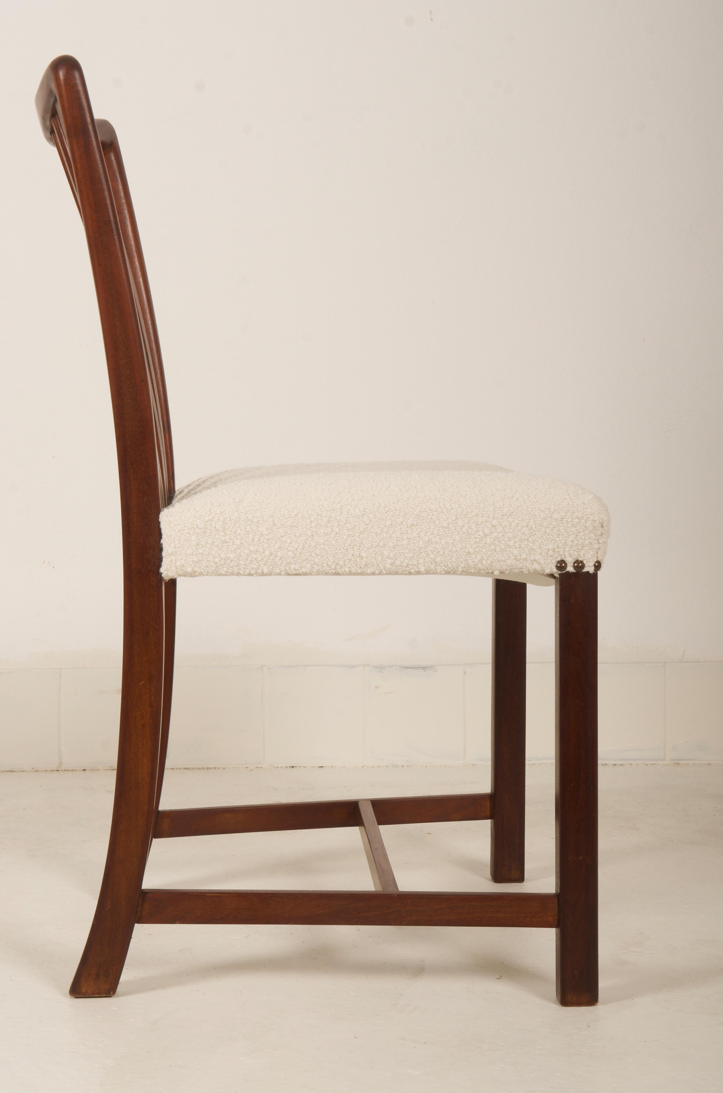 Set of Six Danish Mahogany Dining Chairs by Sondergaard Mobler For Sale 3