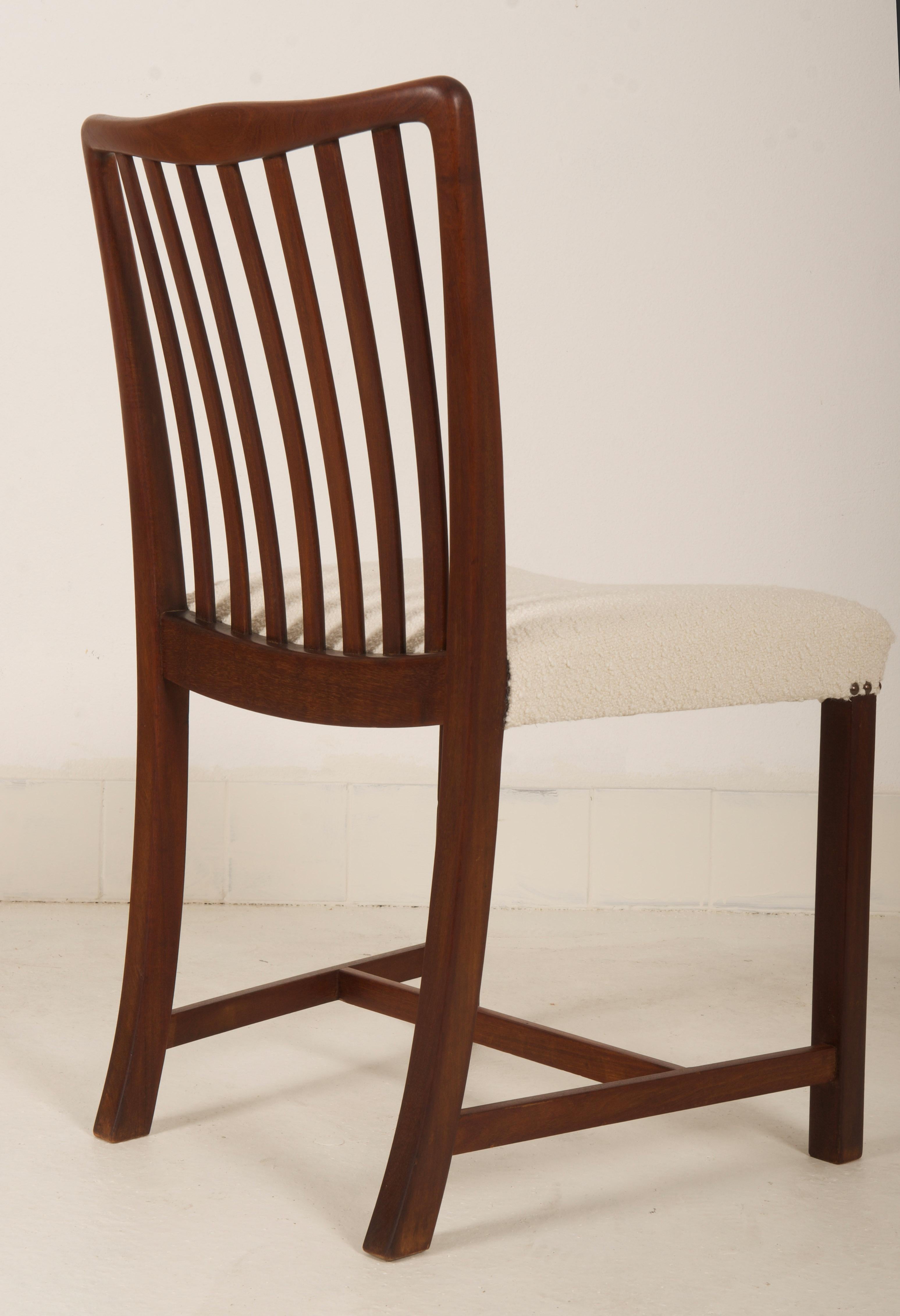 Set of Six Danish Mahogany Dining Chairs by Sondergaard Mobler For Sale 4