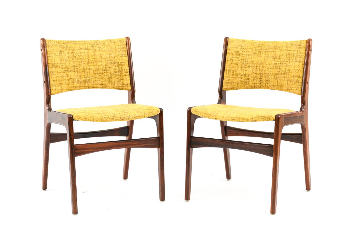 Mid-Century Modern Set of Six Danish Midcentury Dining Chairs by Erik Buck for Odense