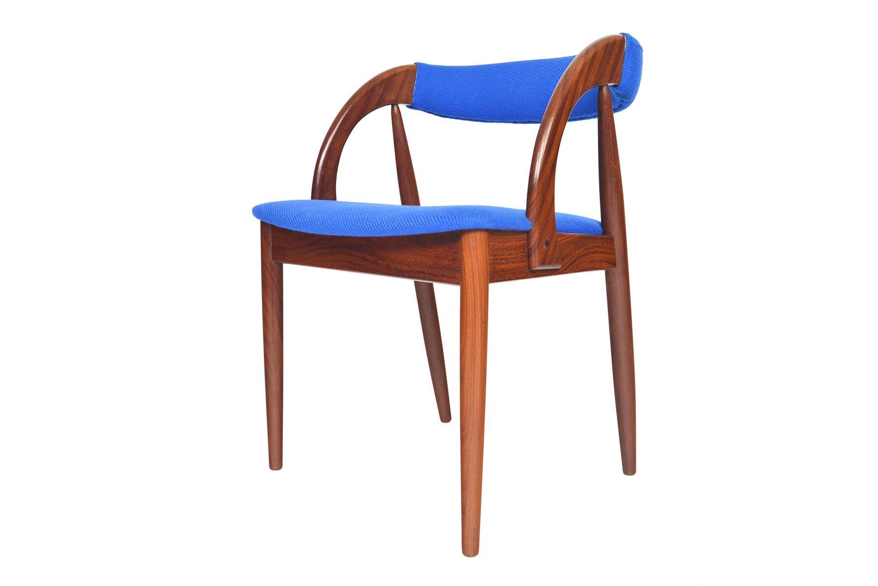 Set of Six Danish Mid-Century Modern Walnut Dining Chairs 5