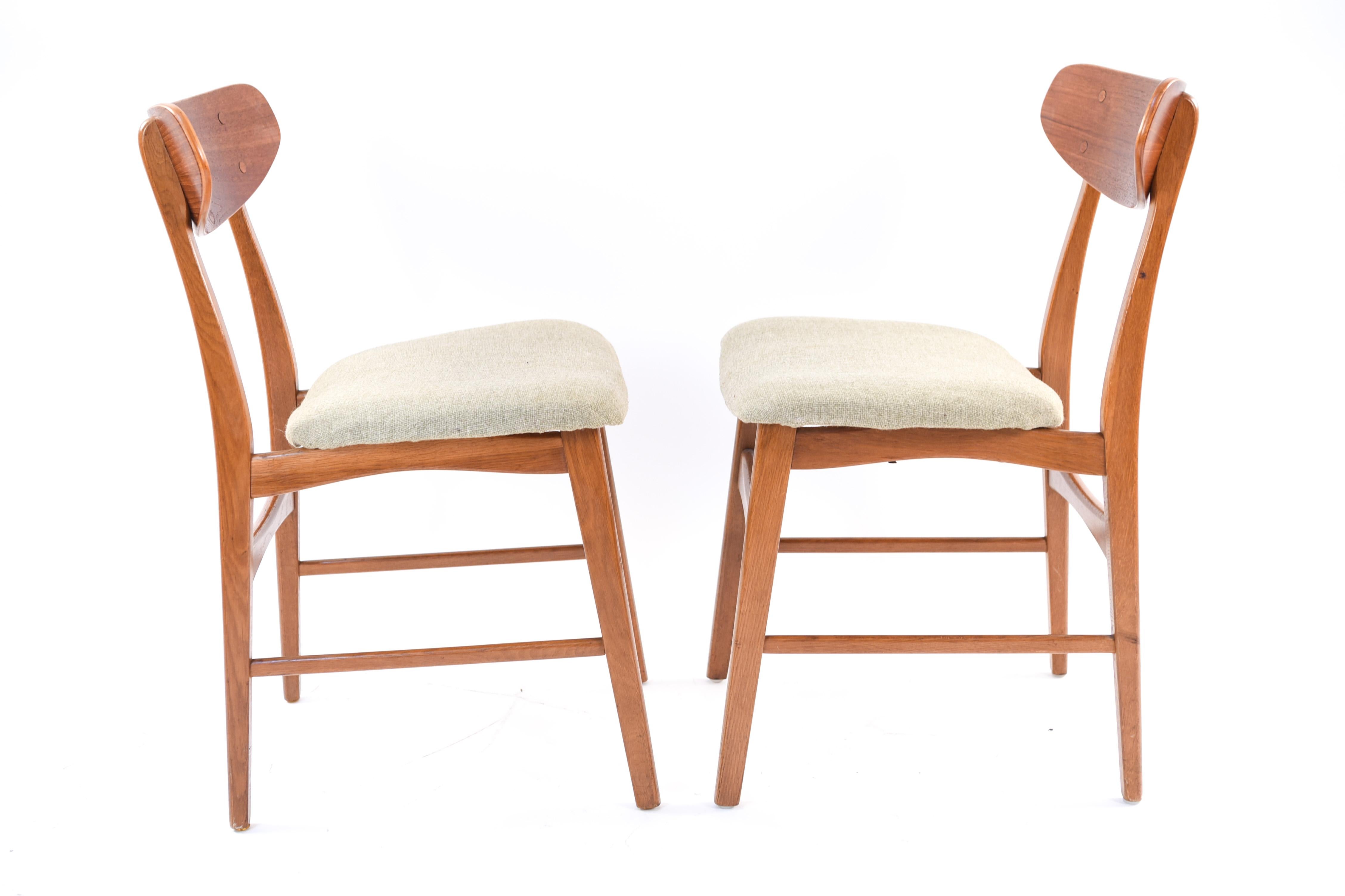 Set of Six Danish Midcentury Teak Dining Chairs by Sax 6