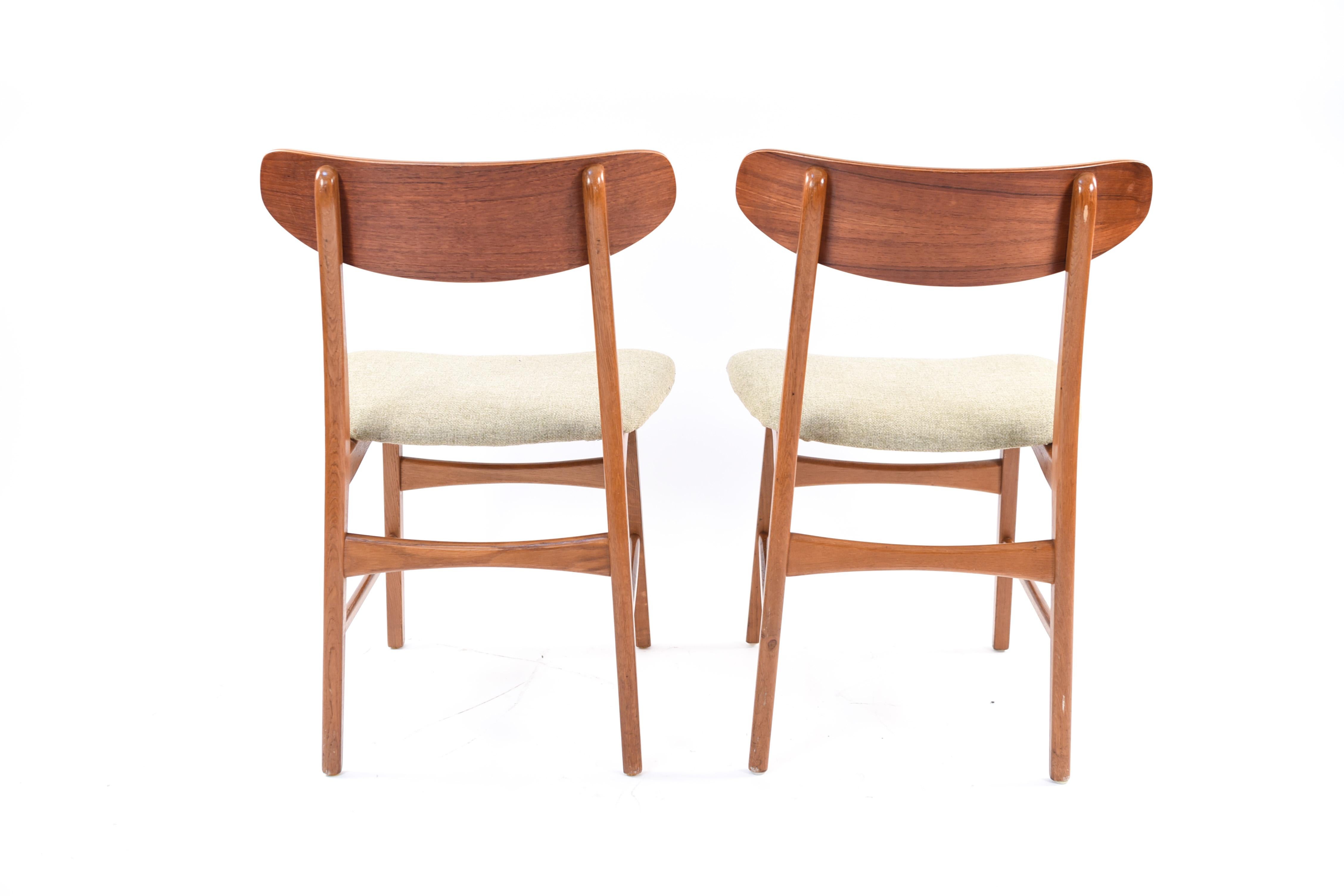 Set of Six Danish Midcentury Teak Dining Chairs by Sax 7