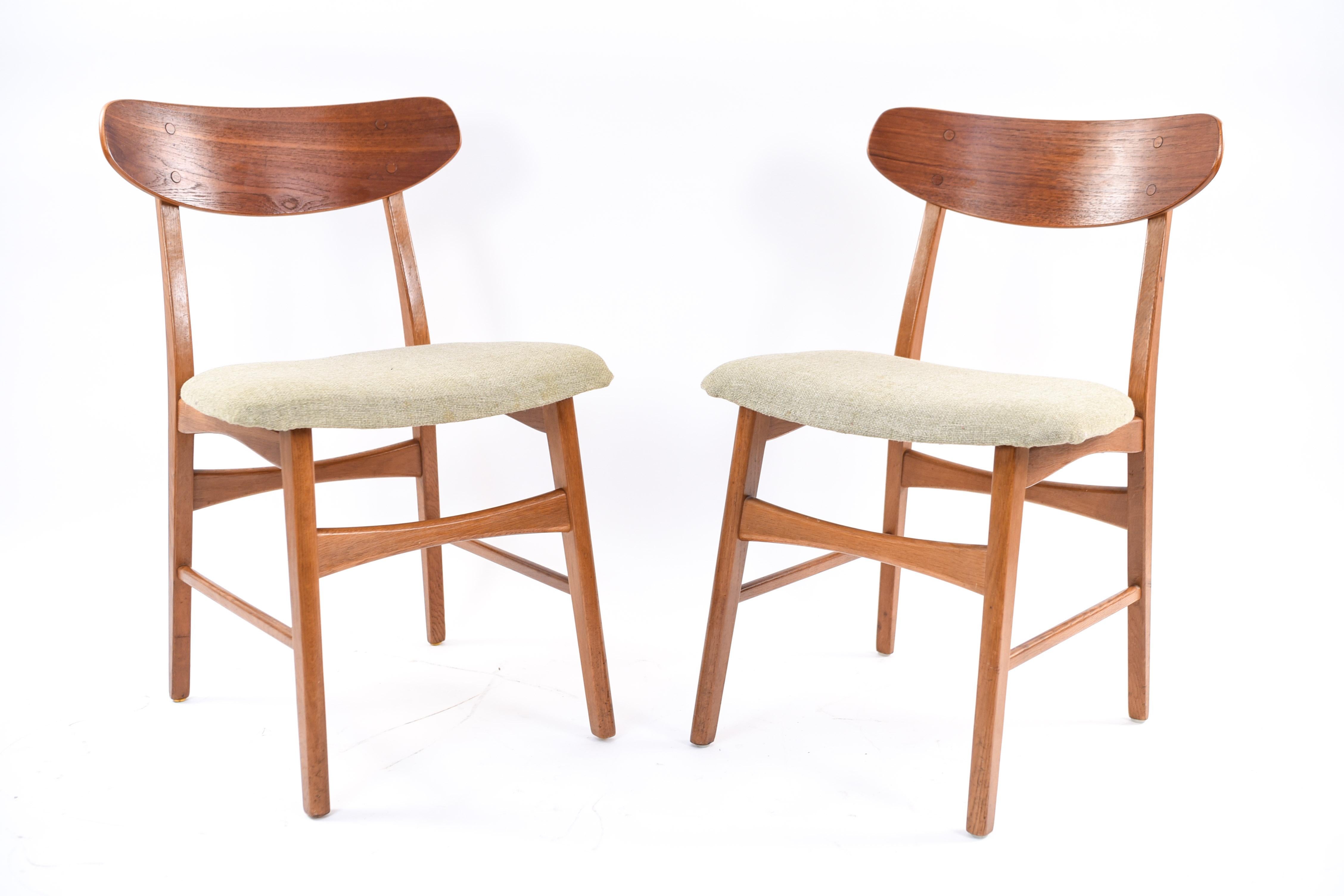 Set of Six Danish Midcentury Teak Dining Chairs by Sax 4