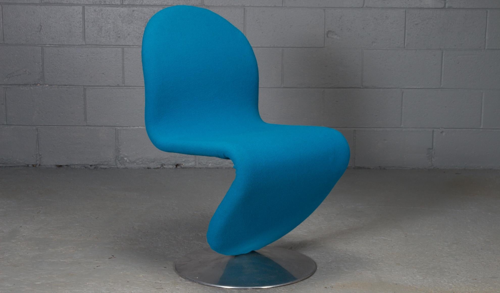 Set of Six Danish Modern 1-2-3 Chairs by Verner Panton for Fritz Hansen, 1950s For Sale 2