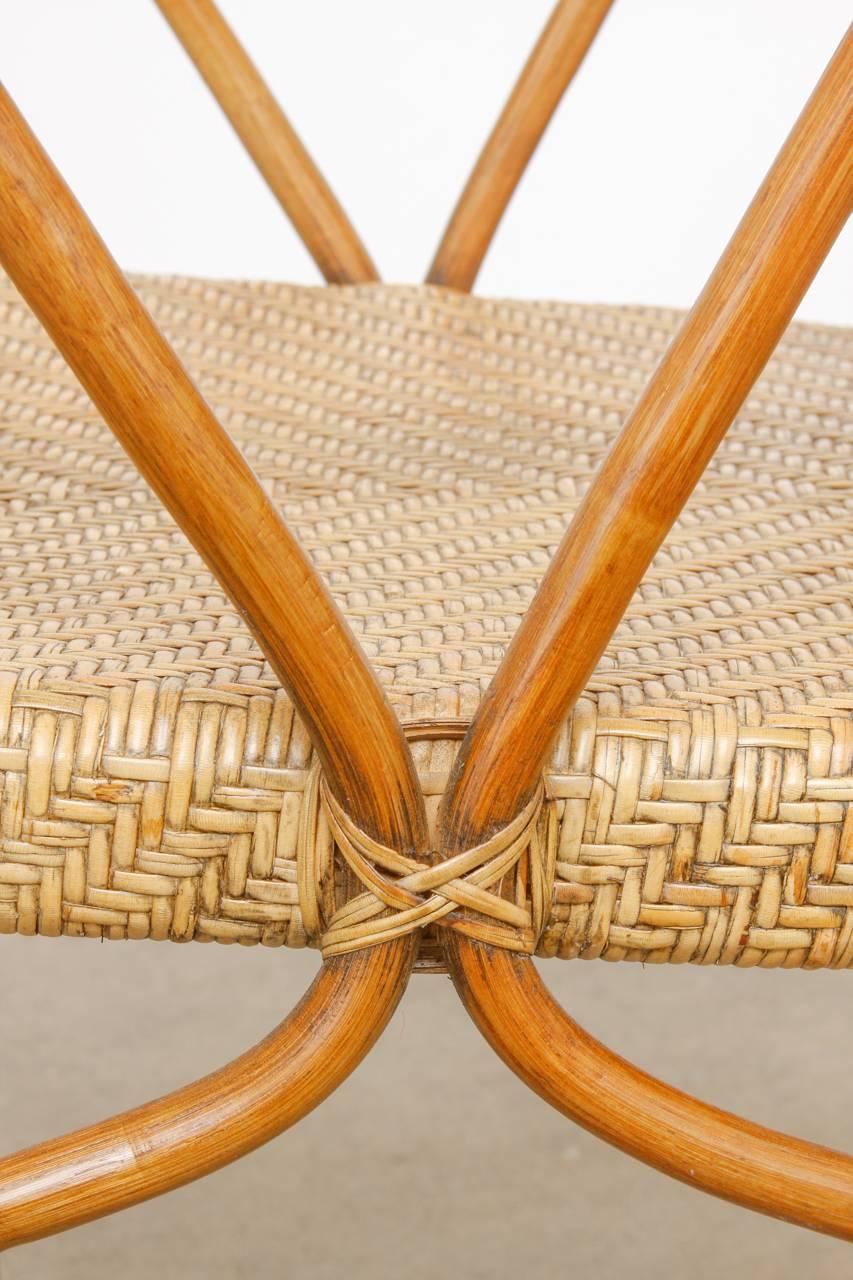 Set of Six Danish Modern Bamboo Dining Chairs 7