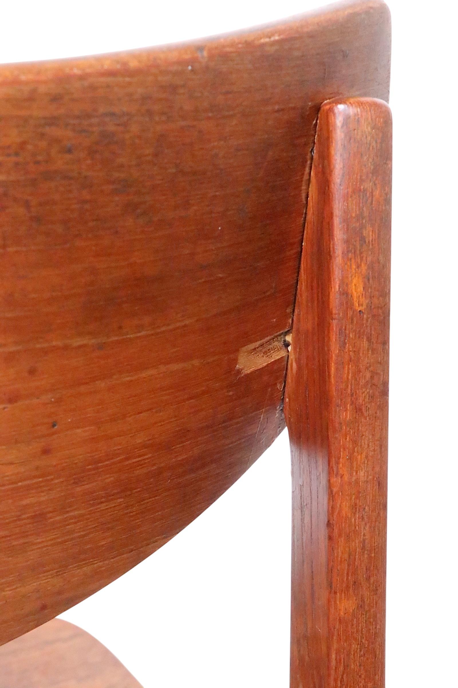 Set of Six Danish Modern Dining Chairs By Erik Buch for Funder Schmidt & Madsen in vendita 3