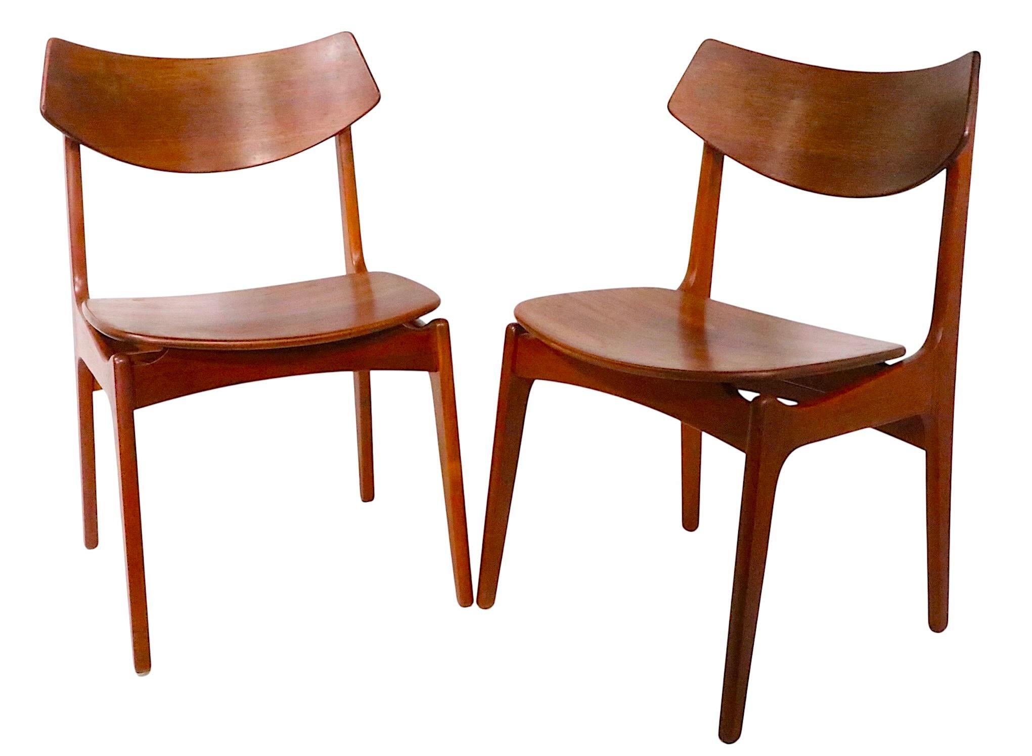 Set of Six Danish Modern Dining Chairs By Erik Buch for Funder Schmidt & Madsen in vendita 4