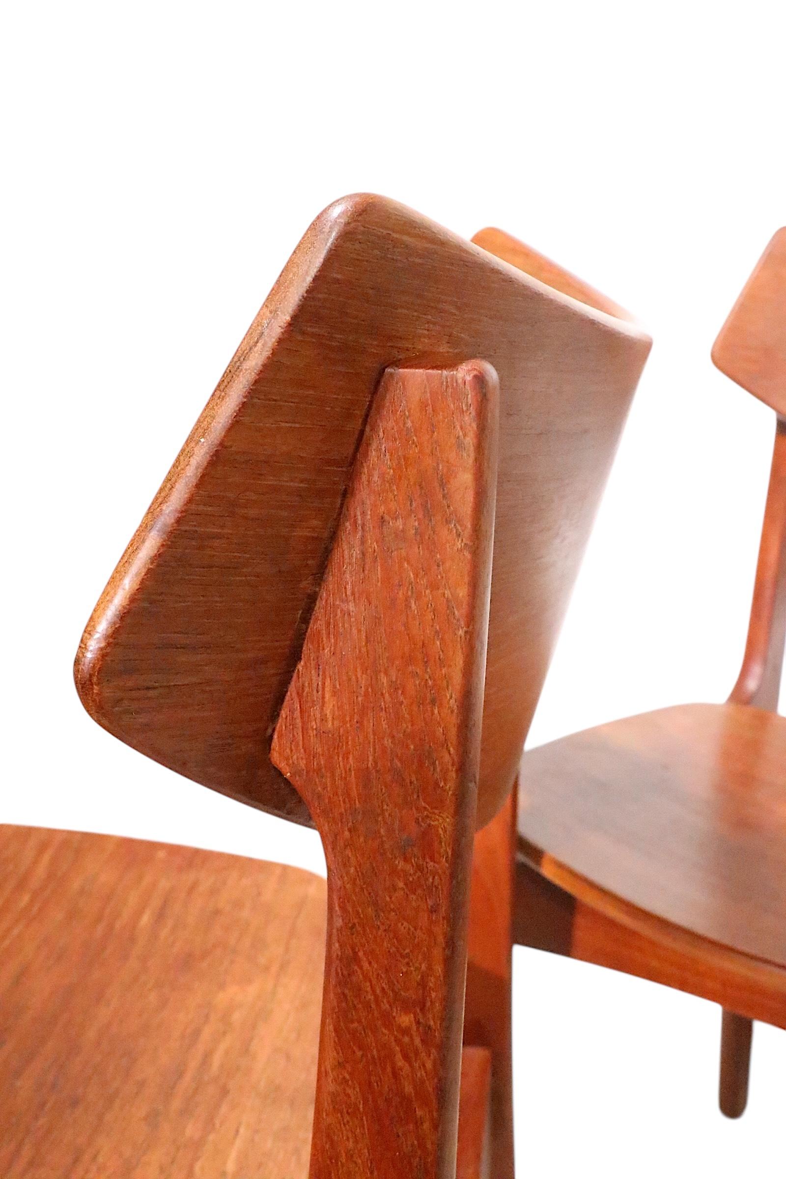 XX secolo Set of Six Danish Modern Dining Chairs By Erik Buch for Funder Schmidt & Madsen in vendita